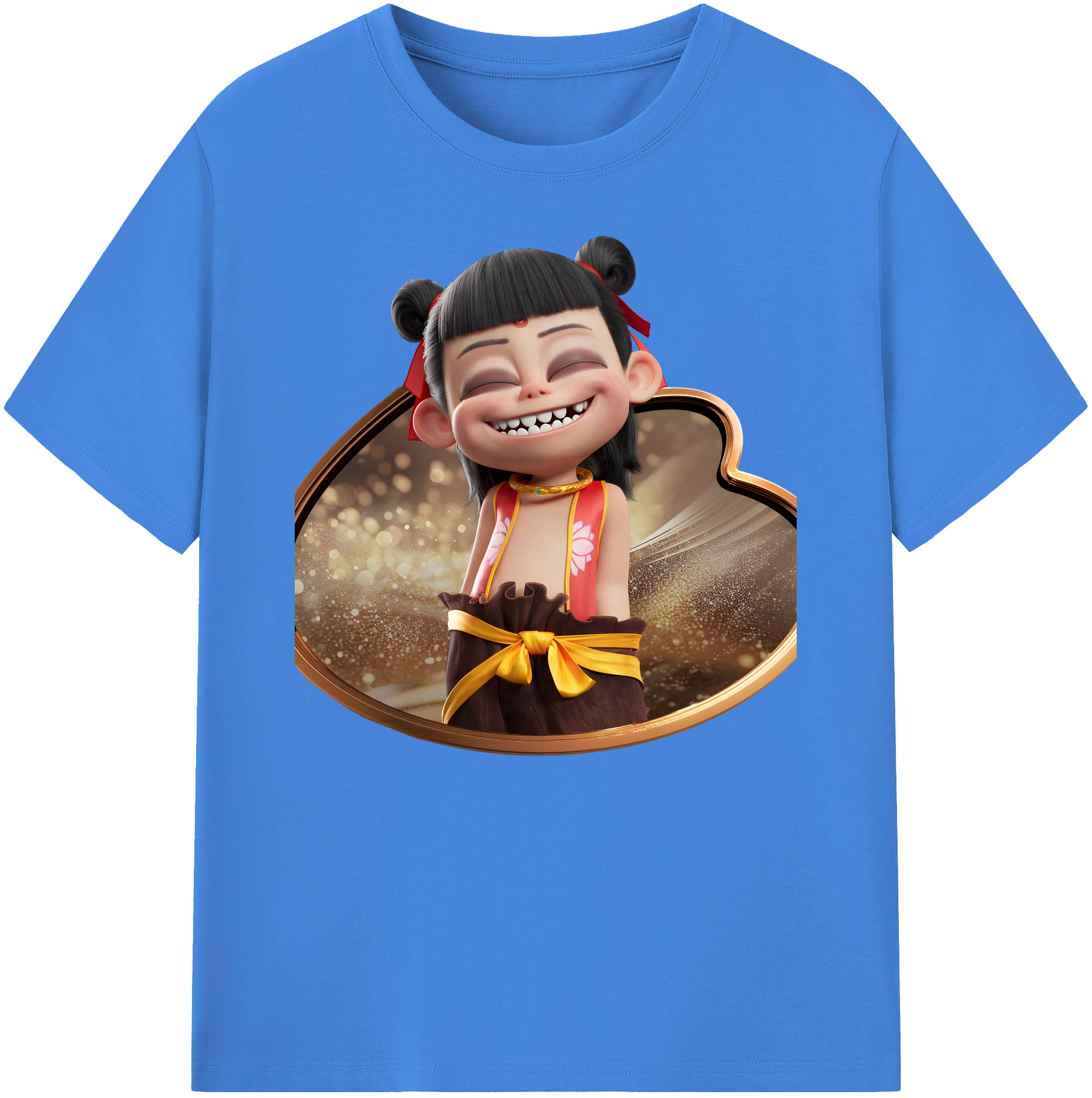 （画像用） Ne Zha 2 ナタ 魔童の大暴れ 綿100％ メンズ半袖Tシャツ｜肌触りやわらか＆通気性