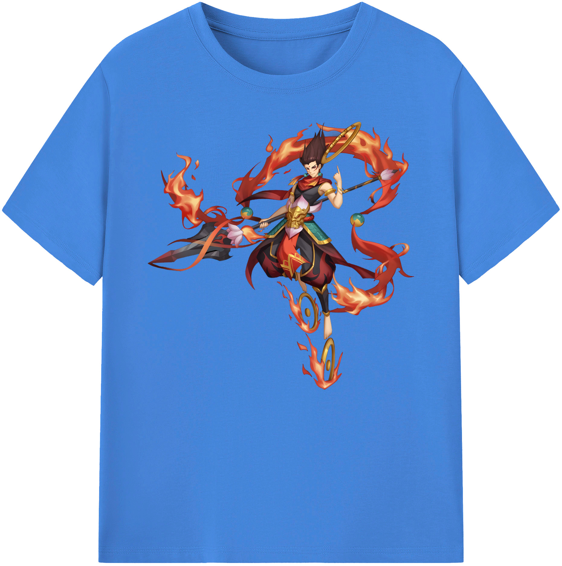 （画像用） Ne Zha 2 ナタ 魔童の大暴れ 綿100％ メンズ半袖Tシャツ｜肌触りやわらか＆通気性