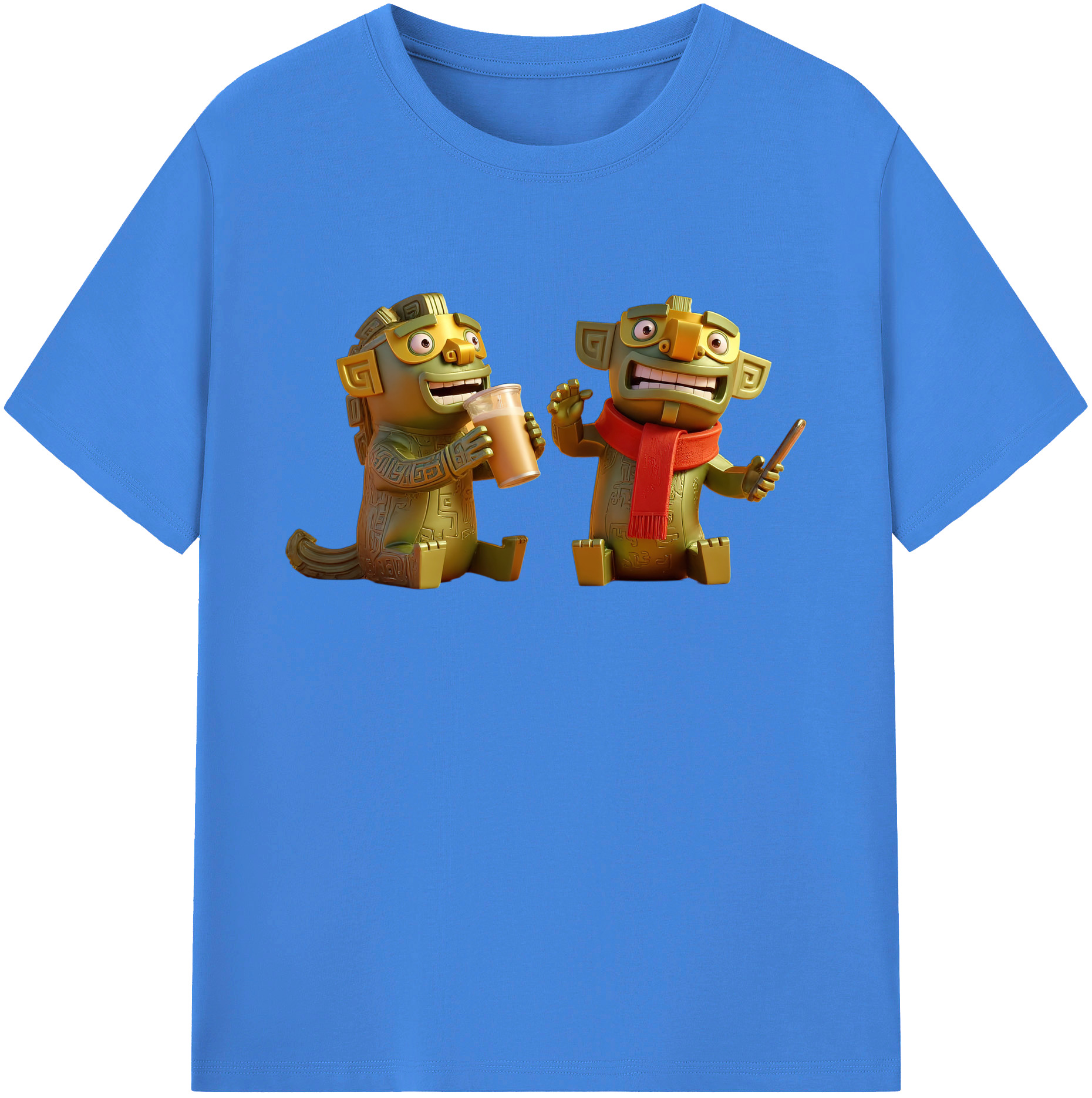 （画像用） Ne Zha 2 ナタ 魔童の大暴れ 綿100％ メンズ半袖Tシャツ｜肌触りやわらか＆通気性