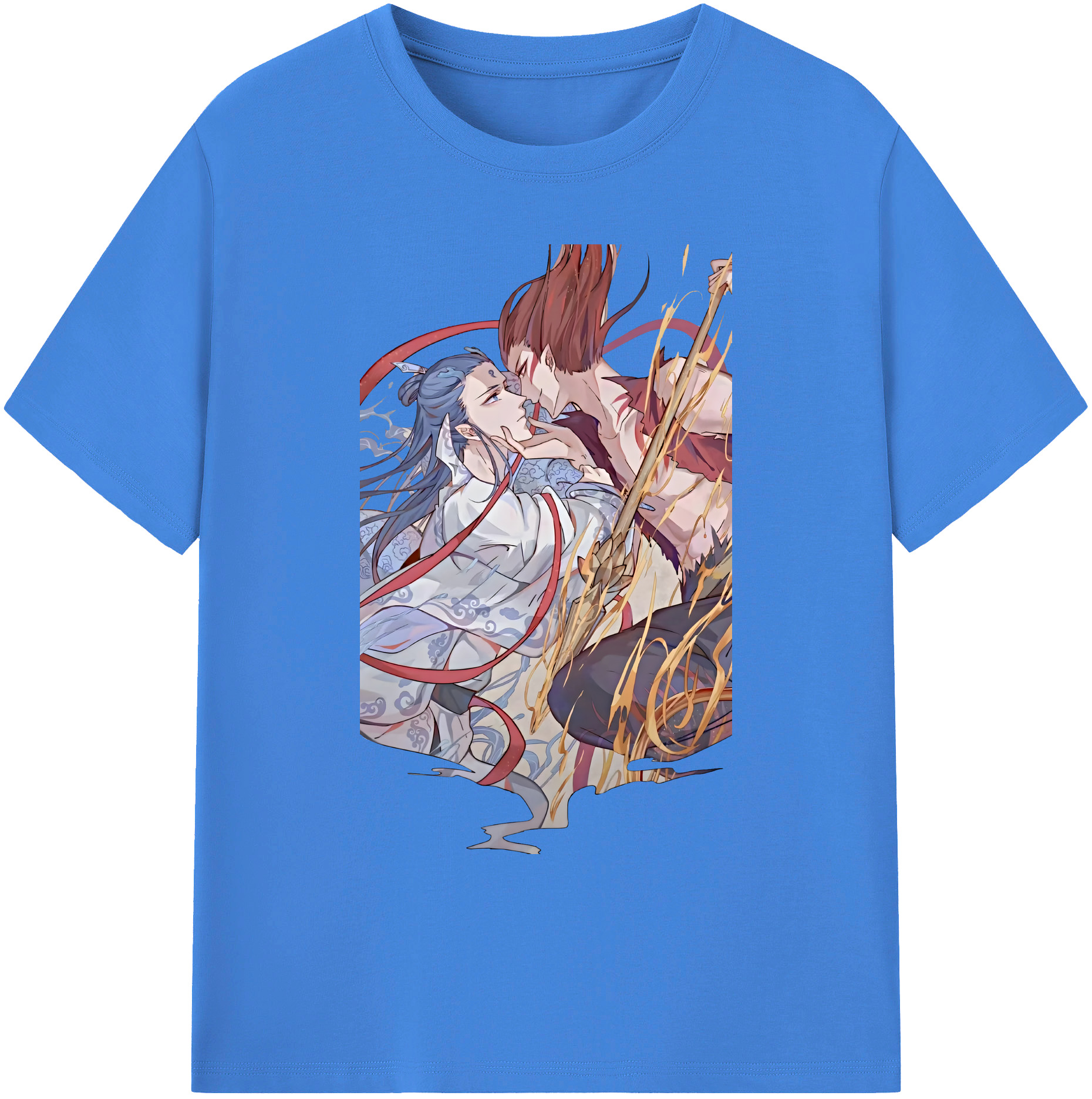 （画像用） Ne Zha 2 ナタ 魔童の大暴れ 綿100％ メンズ半袖Tシャツ｜肌触りやわらか＆通気性