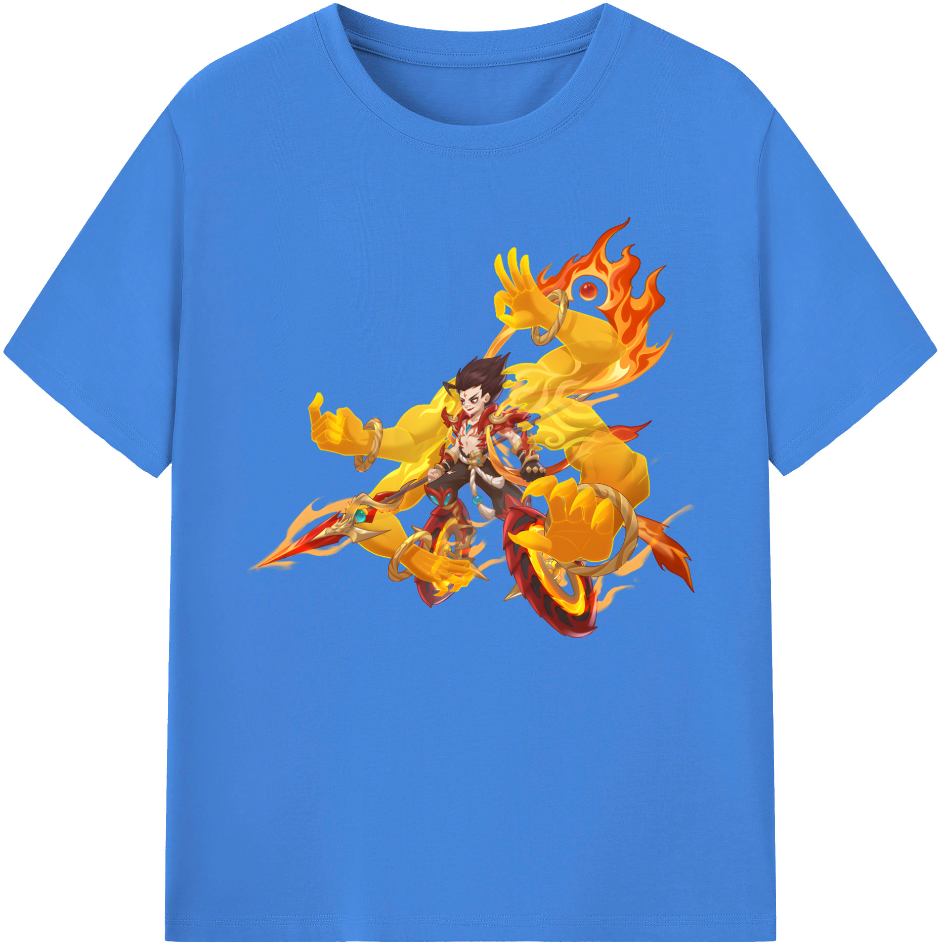 （画像用） Ne Zha 2 ナタ 魔童の大暴れ 綿100％ メンズ半袖Tシャツ｜肌触りやわらか＆通気性
