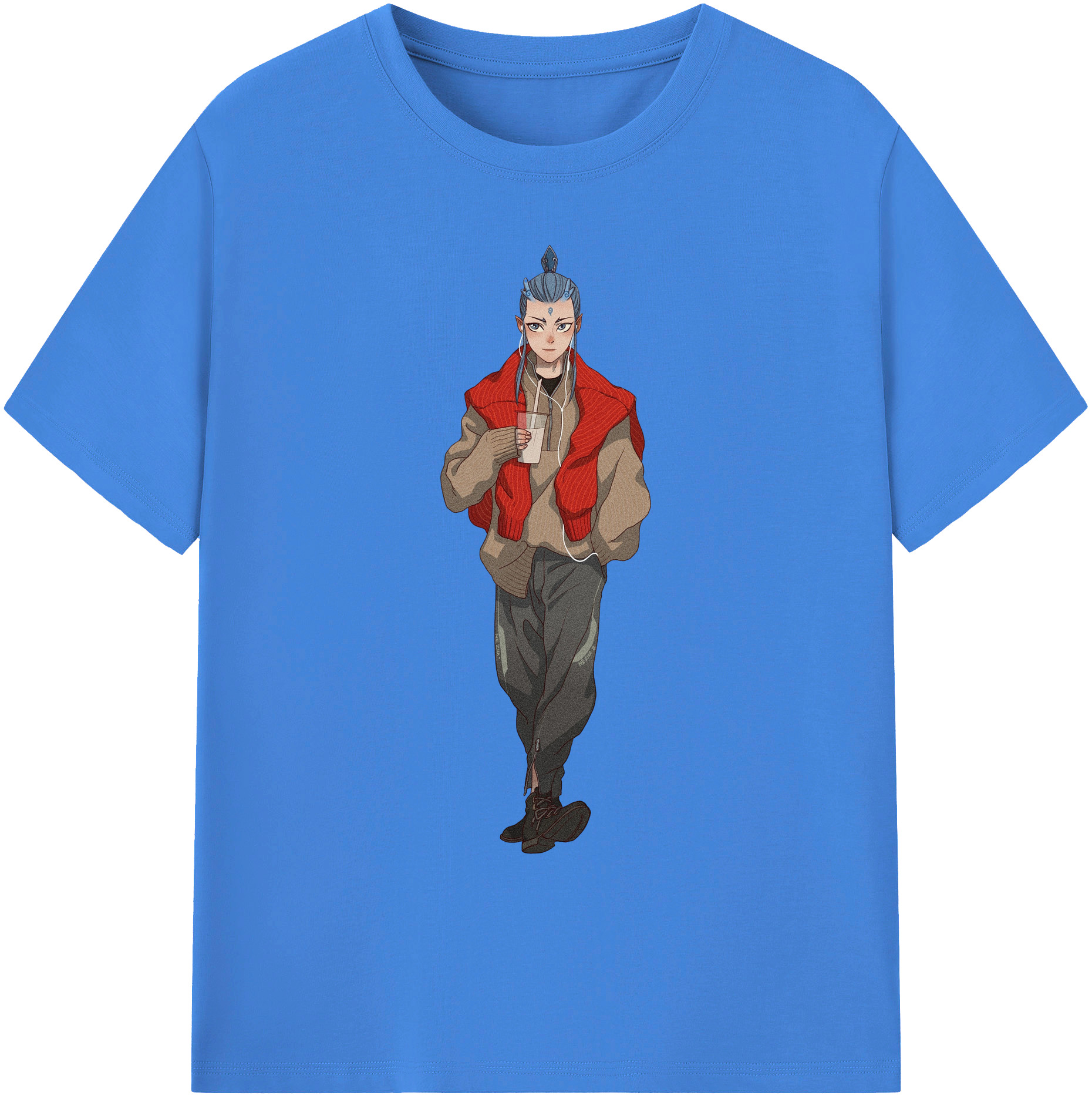 （画像用） Ne Zha 2 ナタ 魔童の大暴れ 綿100％ メンズ半袖Tシャツ｜肌触りやわらか＆通気性
