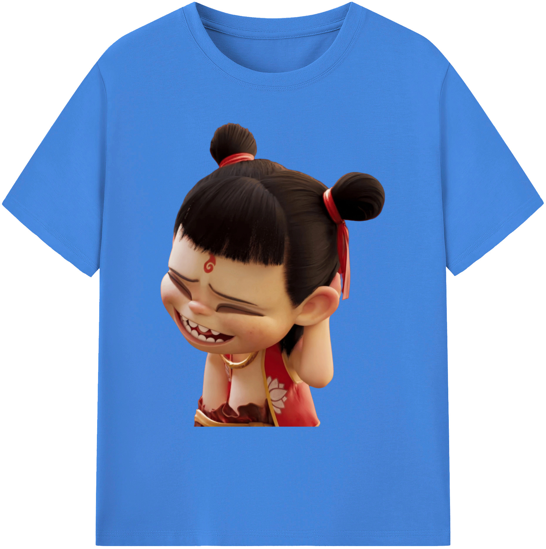 （画像用） Ne Zha 2 ナタ 魔童の大暴れ 綿100％ メンズ半袖Tシャツ｜肌触りやわらか＆通気性