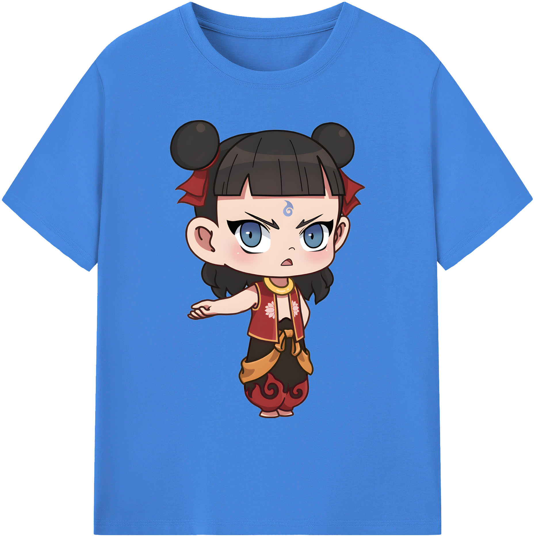 （画像用） Ne Zha 2 ナタ 魔童の大暴れ 綿100％ メンズ半袖Tシャツ｜肌触りやわらか＆通気性
