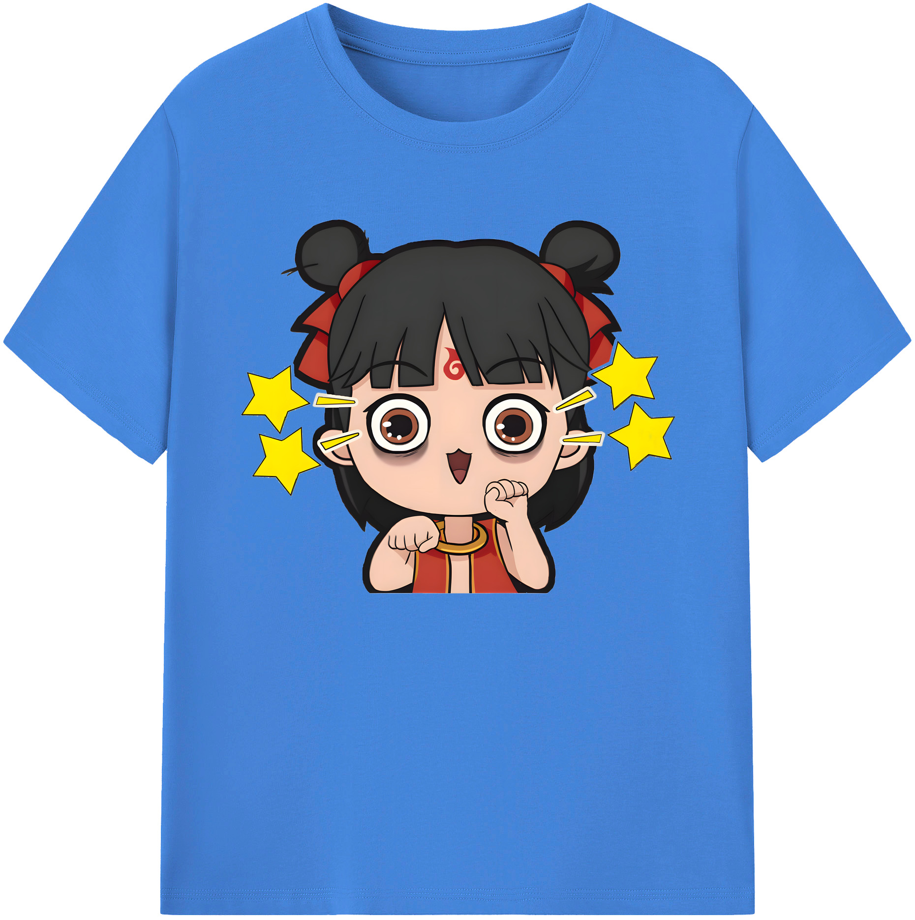 （画像用） Ne Zha 2 ナタ 魔童の大暴れ 綿100％ メンズ半袖Tシャツ｜肌触りやわらか＆通気性