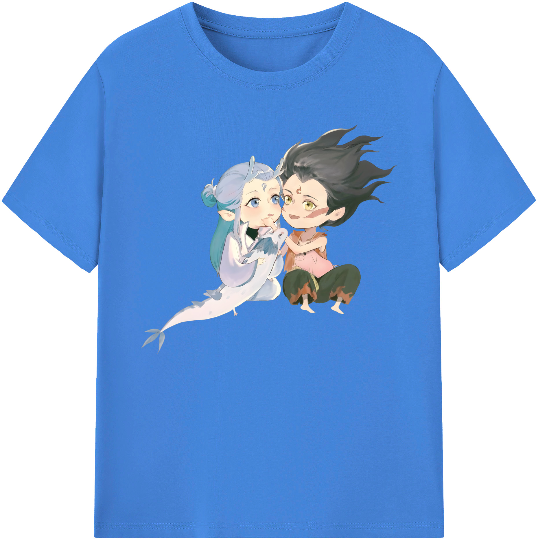 （画像用） Ne Zha 2 ナタ 魔童の大暴れ 綿100％ メンズ半袖Tシャツ｜肌触りやわらか＆通気性
