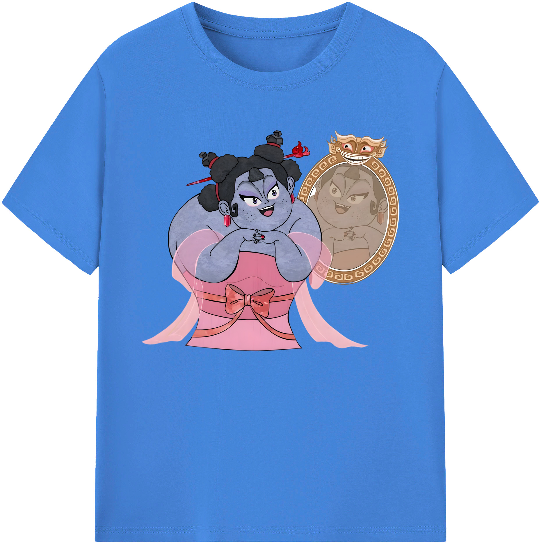 （画像用） Ne Zha 2 ナタ 魔童の大暴れ 綿100％ メンズ半袖Tシャツ｜肌触りやわらか＆通気性