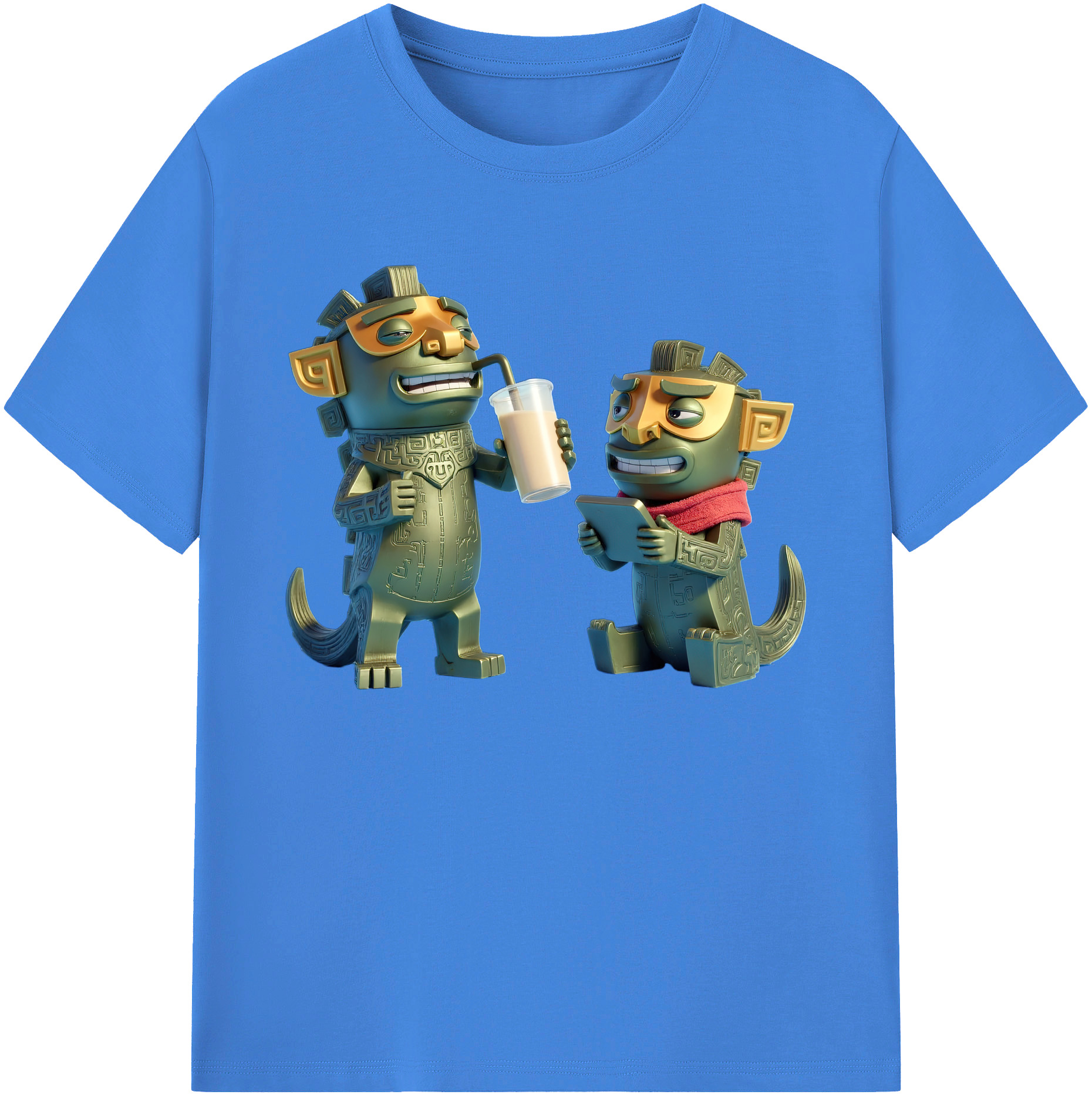 （画像用） Ne Zha 2 ナタ 魔童の大暴れ 綿100％ メンズ半袖Tシャツ｜肌触りやわらか＆通気性