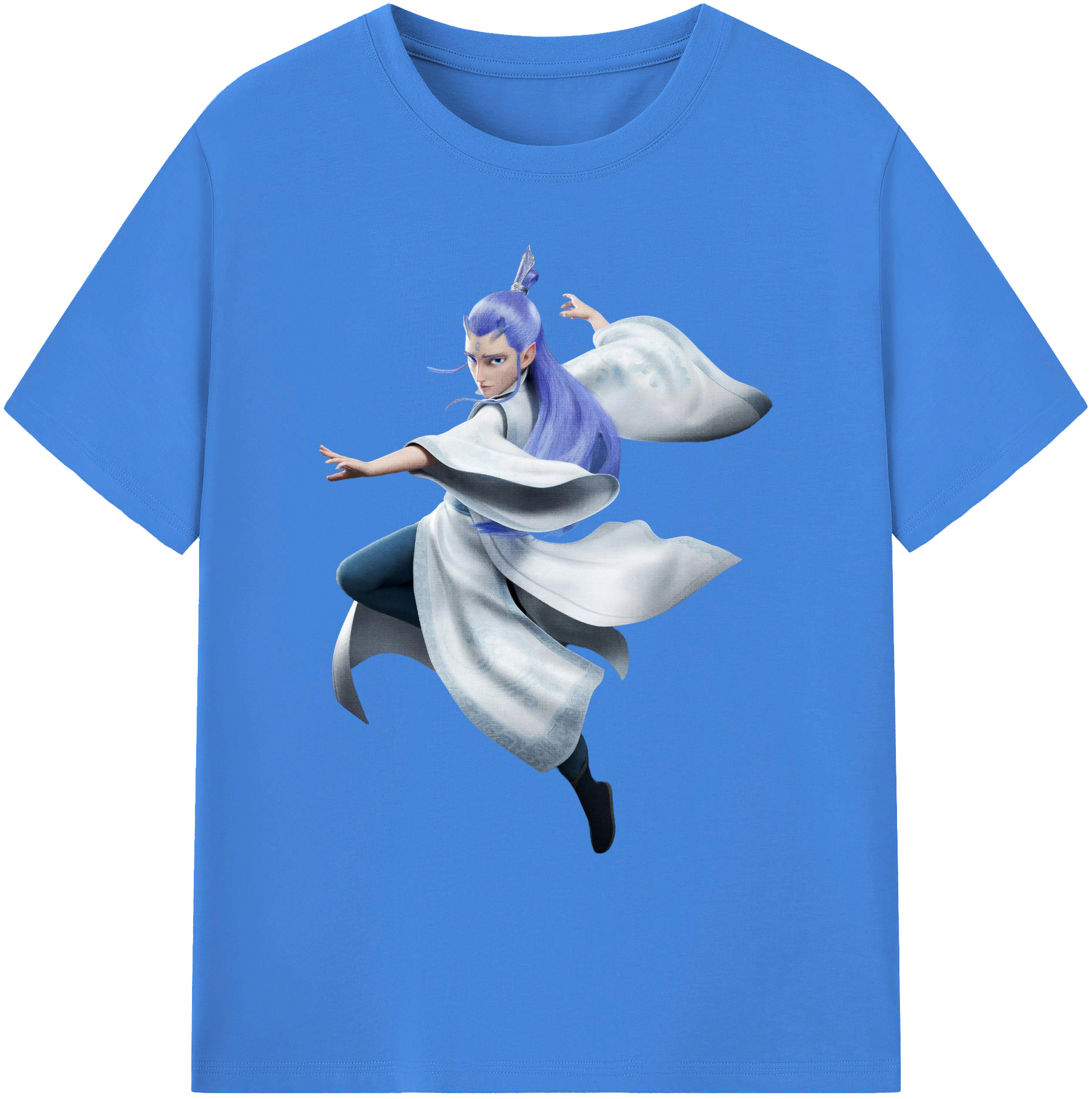 （画像用） Ne Zha 2 ナタ 魔童の大暴れ 綿100％ メンズ半袖Tシャツ｜肌触りやわらか＆通気性