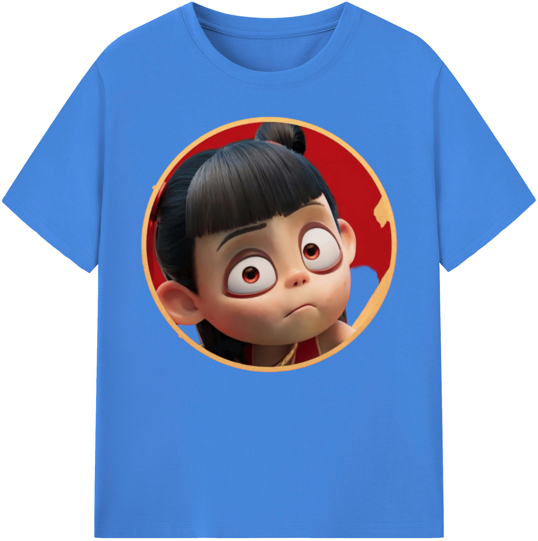 （画像用） Ne Zha 2 ナタ 魔童の大暴れ 綿100％ メンズ半袖Tシャツ｜肌触りやわらか＆通気性