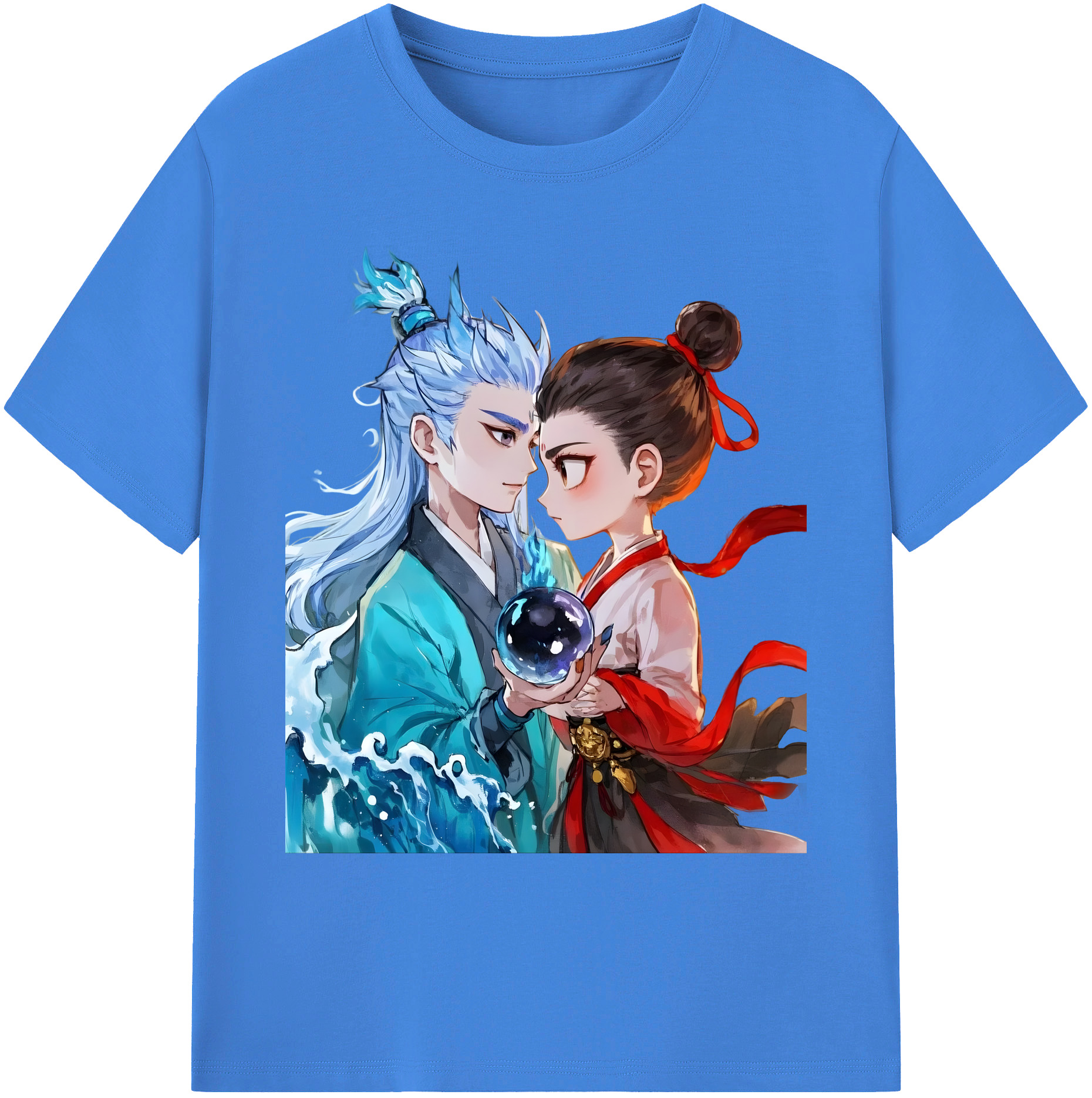 （画像用） Ne Zha 2 ナタ 魔童の大暴れ 綿100％ メンズ半袖Tシャツ｜肌触りやわらか＆通気性