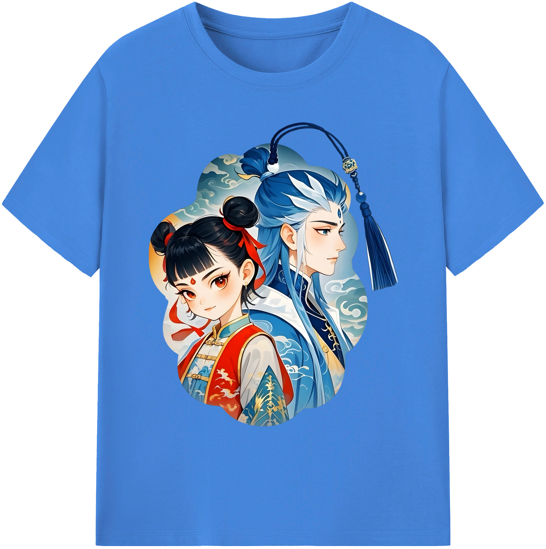 （画像用） Ne Zha 2 ナタ 魔童の大暴れ 綿100％ メンズ半袖Tシャツ｜肌触りやわらか＆通気性