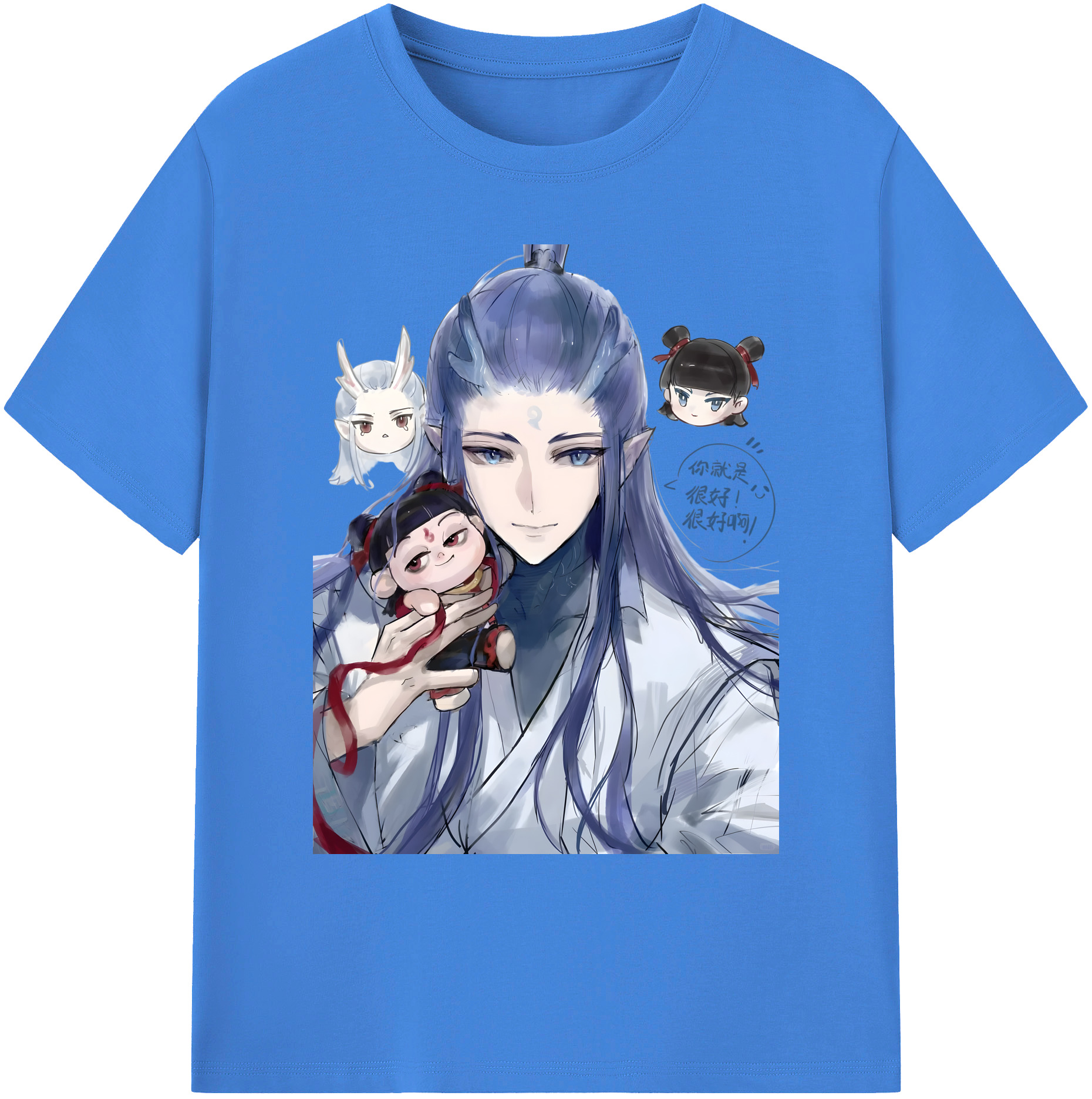 （画像用） Ne Zha 2 ナタ 魔童の大暴れ 綿100％ メンズ半袖Tシャツ｜肌触りやわらか＆通気性