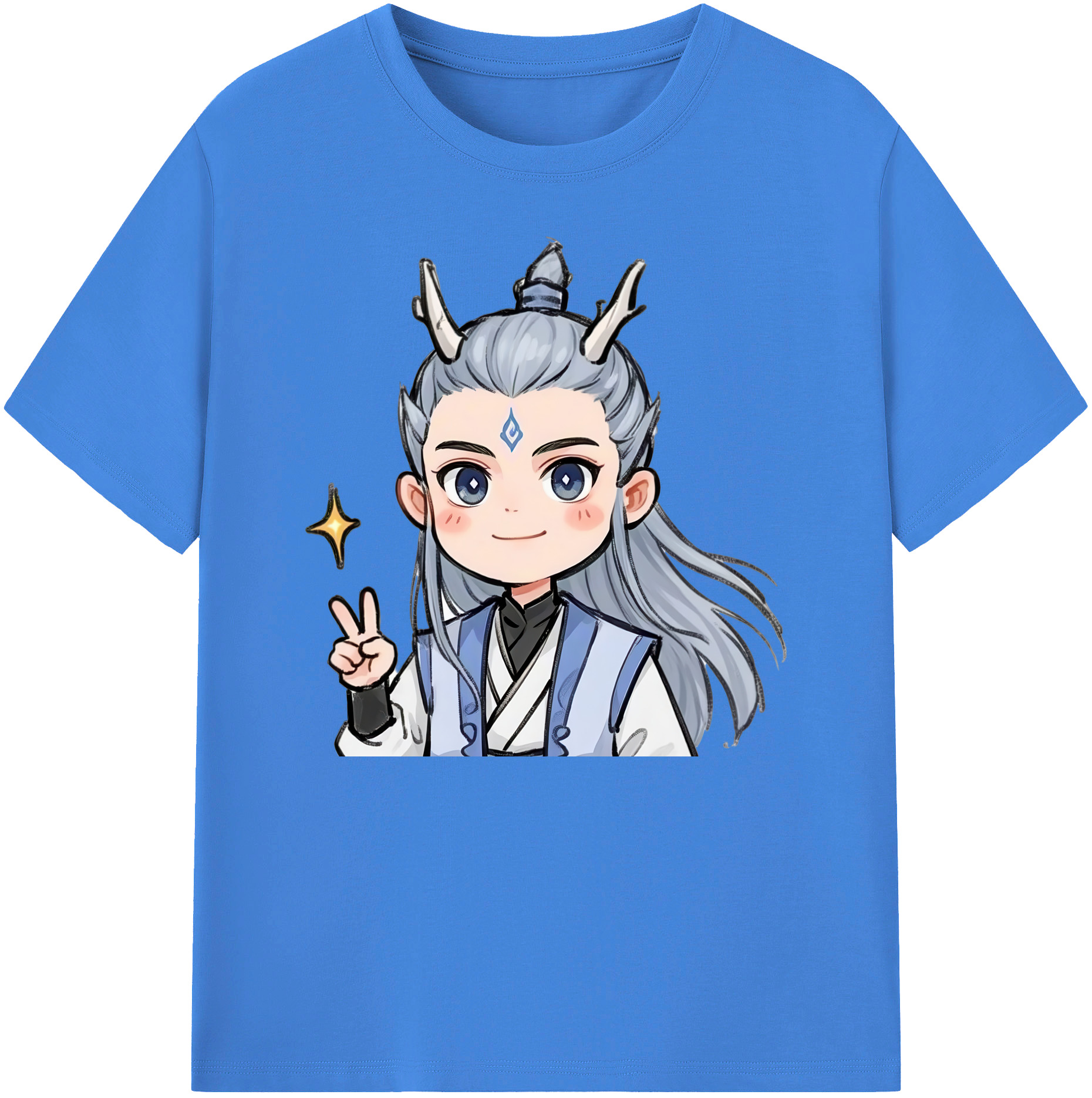 （画像用） Ne Zha 2 ナタ 魔童の大暴れ 綿100％ メンズ半袖Tシャツ｜肌触りやわらか＆通気性