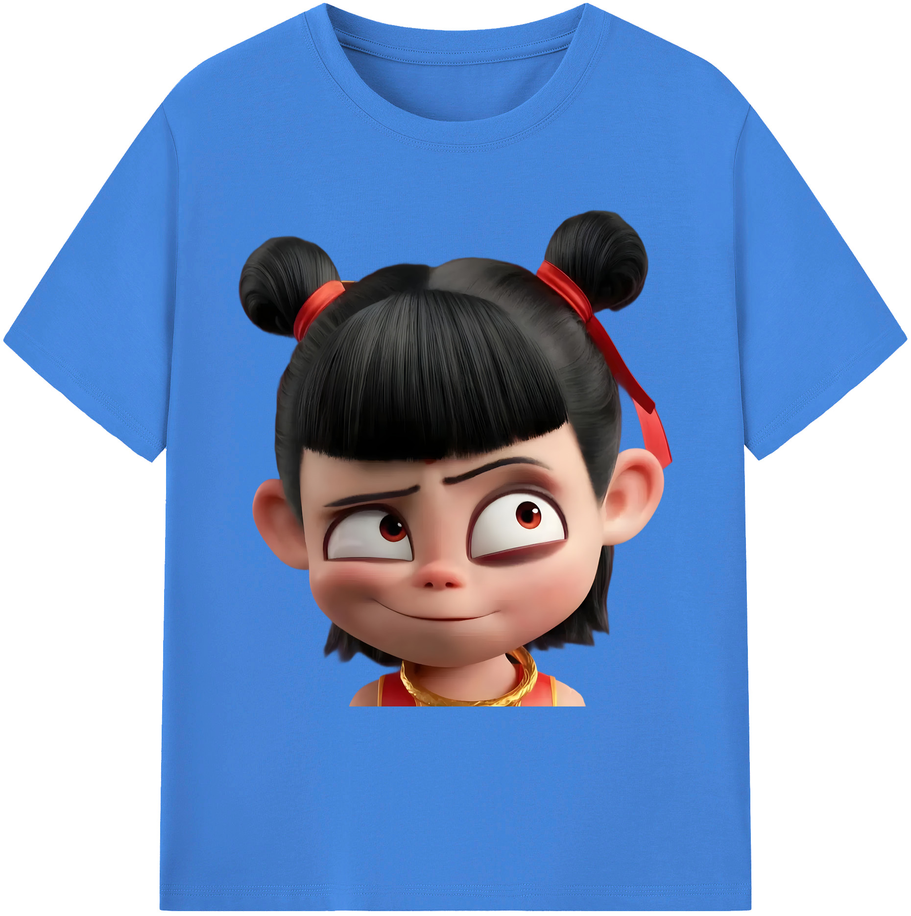 （画像用） Ne Zha 2 ナタ 魔童の大暴れ 綿100％ メンズ半袖Tシャツ｜肌触りやわらか＆通気性