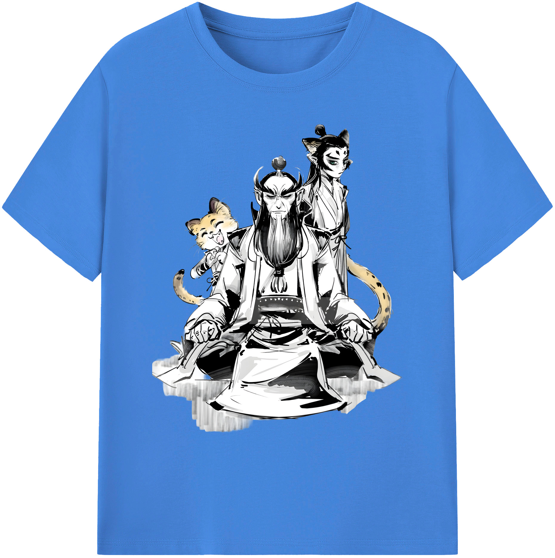 （画像用） Ne Zha 2 ナタ 魔童の大暴れ 綿100％ メンズ半袖Tシャツ｜肌触りやわらか＆通気性