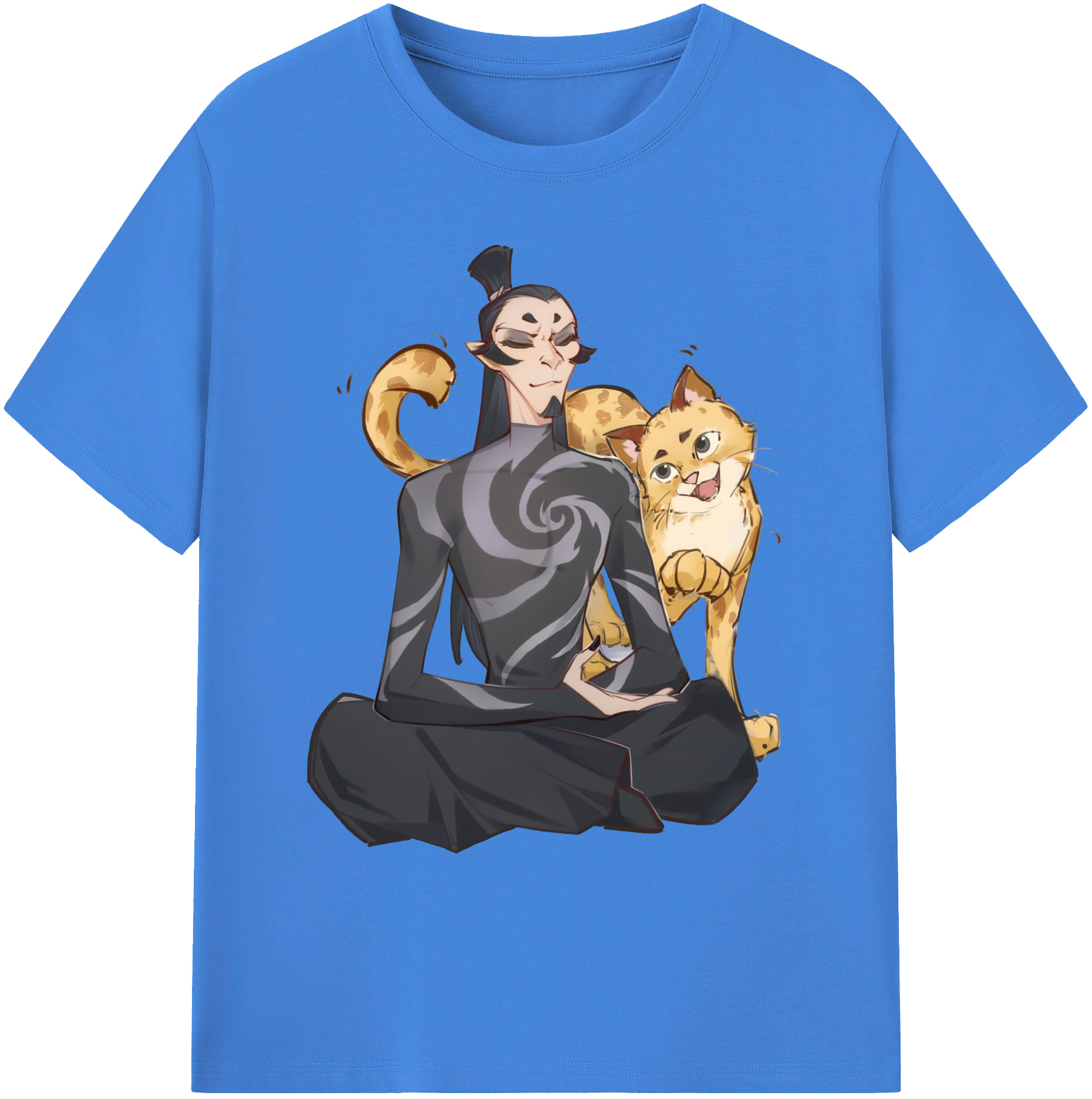 （画像用） Ne Zha 2 ナタ 魔童の大暴れ 綿100％ メンズ半袖Tシャツ｜肌触りやわらか＆通気性