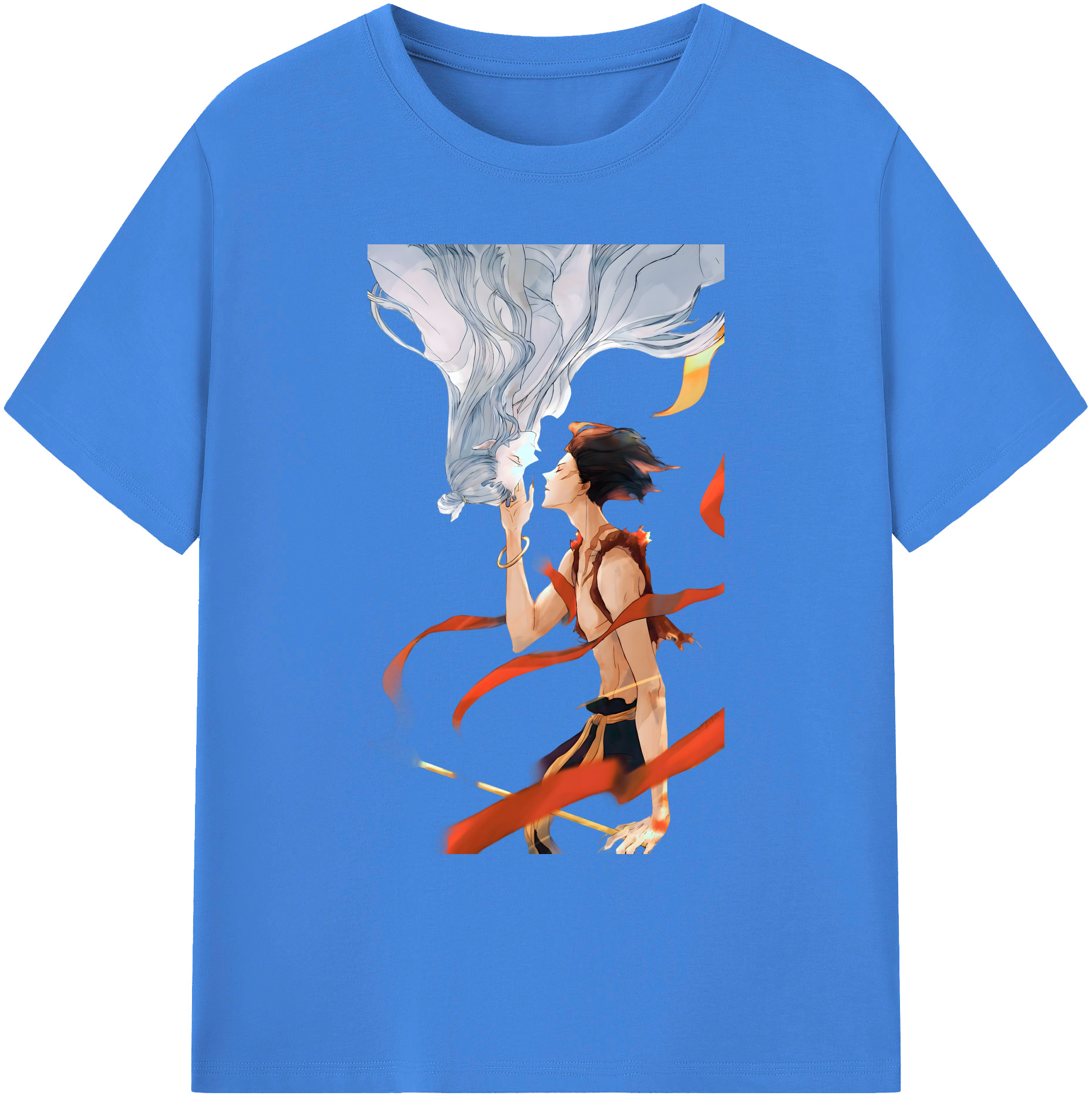 （画像用） Ne Zha 2 ナタ 魔童の大暴れ 綿100％ メンズ半袖Tシャツ｜肌触りやわらか＆通気性