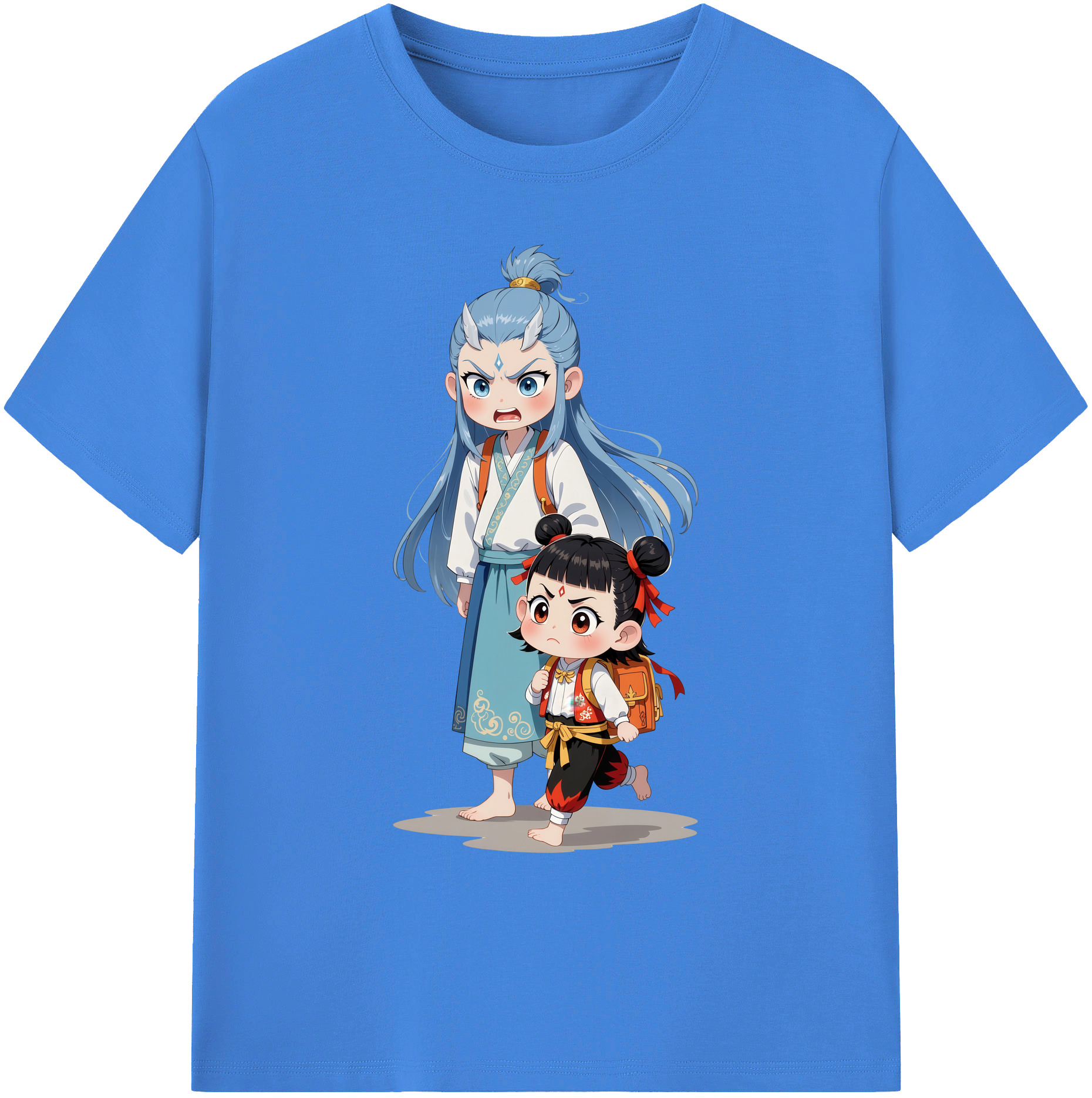 （画像用） Ne Zha 2 ナタ 魔童の大暴れ 綿100％ メンズ半袖Tシャツ｜肌触りやわらか＆通気性