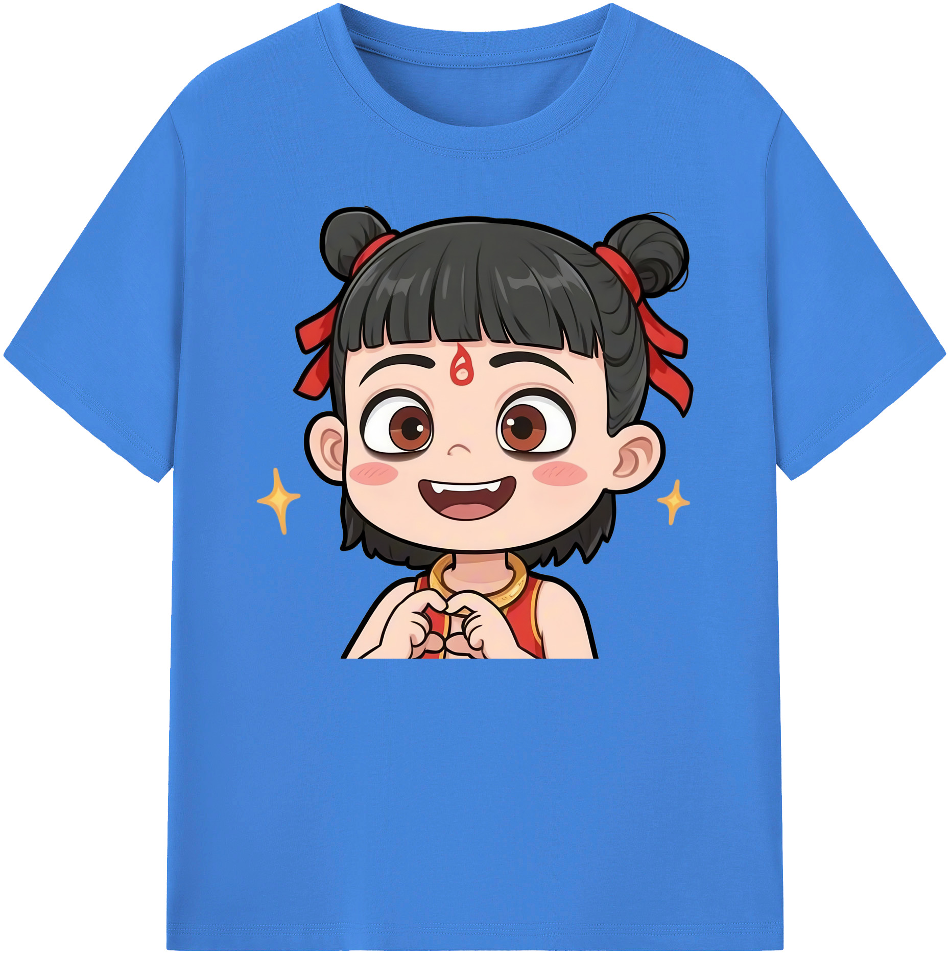 （画像用） Ne Zha 2 ナタ 魔童の大暴れ 綿100％ メンズ半袖Tシャツ｜肌触りやわらか＆通気性