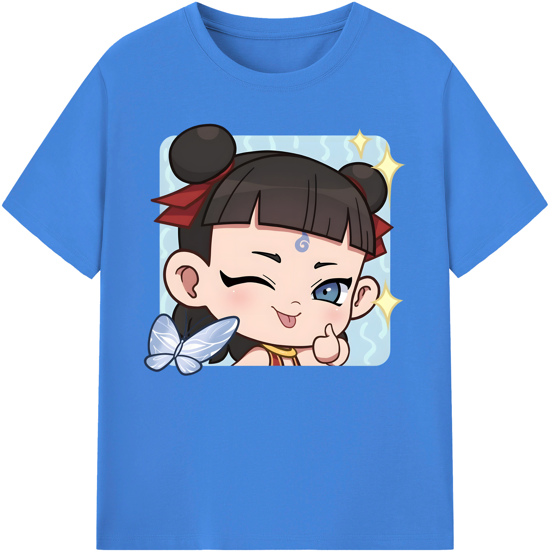 （画像用） Ne Zha 2 ナタ 魔童の大暴れ 綿100％ メンズ半袖Tシャツ｜肌触りやわらか＆通気性