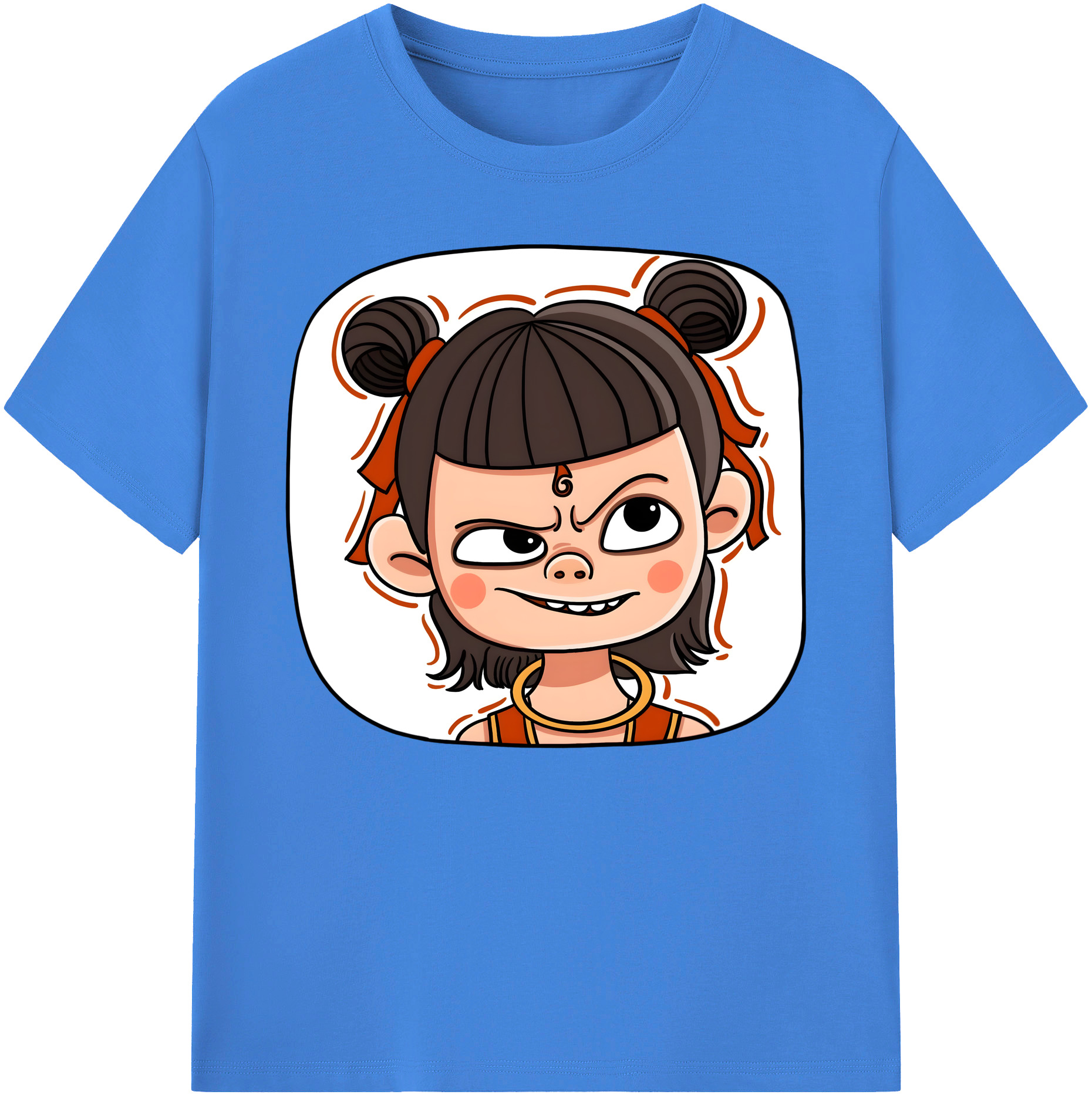 （画像用） Ne Zha 2 ナタ 魔童の大暴れ 綿100％ メンズ半袖Tシャツ｜肌触りやわらか＆通気性