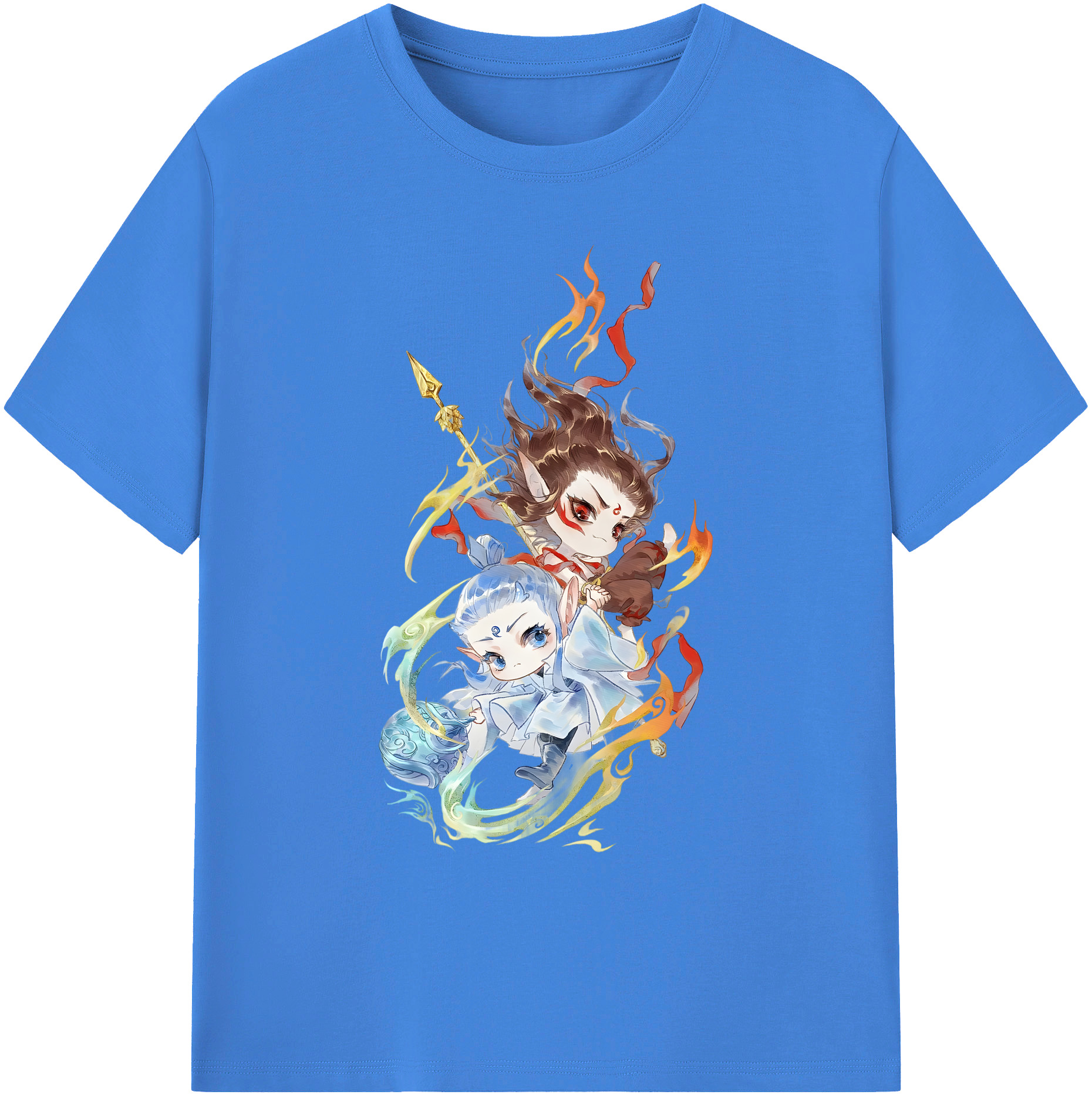 （画像用） Ne Zha 2 ナタ 魔童の大暴れ 綿100％ メンズ半袖Tシャツ｜肌触りやわらか＆通気性