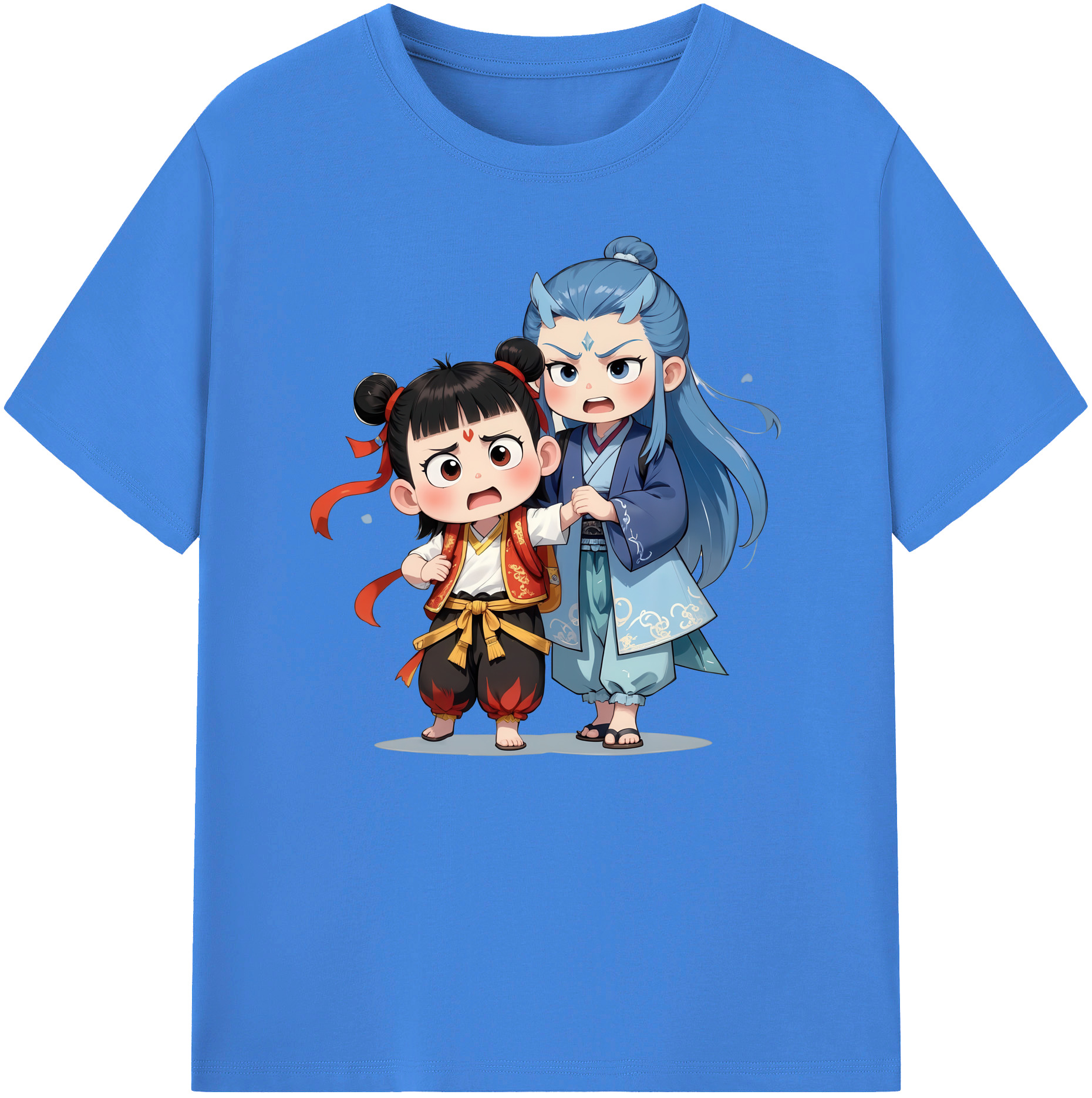（画像用） Ne Zha 2 ナタ 魔童の大暴れ 綿100％ メンズ半袖Tシャツ｜肌触りやわらか＆通気性