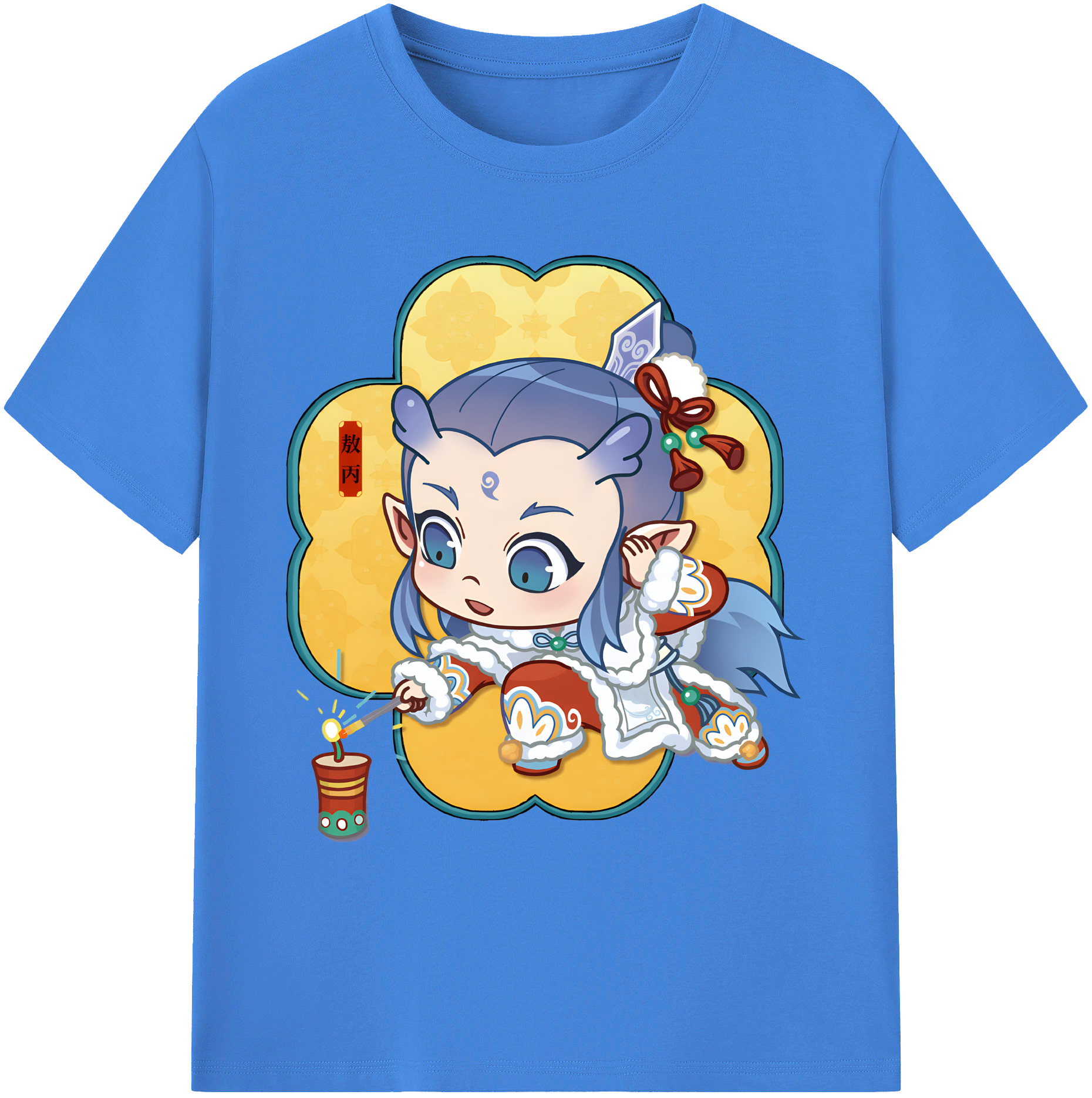 （画像用） Ne Zha 2 ナタ 魔童の大暴れ 綿100％ メンズ半袖Tシャツ｜肌触りやわらか＆通気性