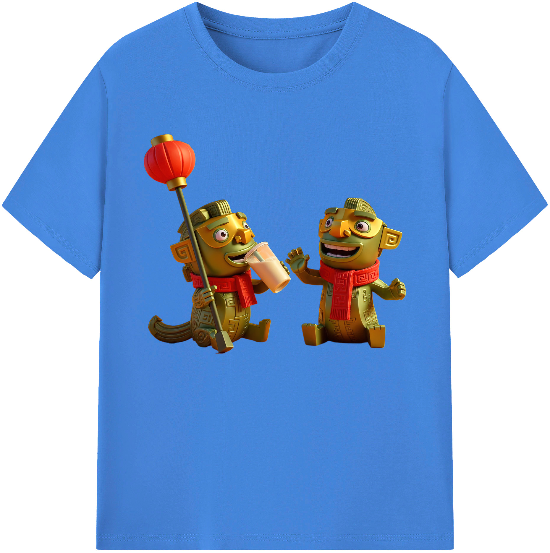 （画像用） Ne Zha 2 ナタ 魔童の大暴れ 綿100％ メンズ半袖Tシャツ｜肌触りやわらか＆通気性