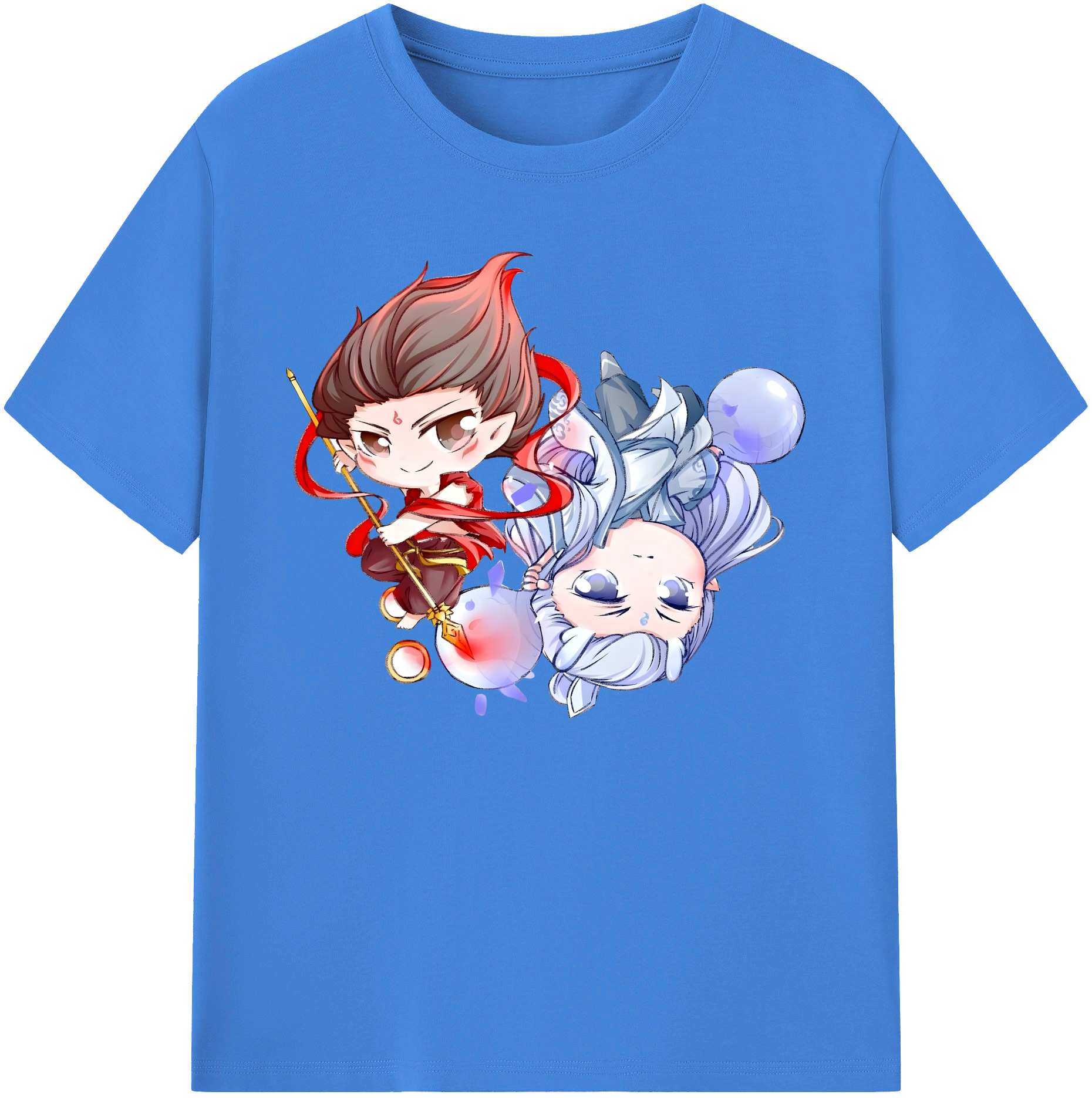 （画像用） Ne Zha 2 ナタ 魔童の大暴れ 綿100％ メンズ半袖Tシャツ｜肌触りやわらか＆通気性
