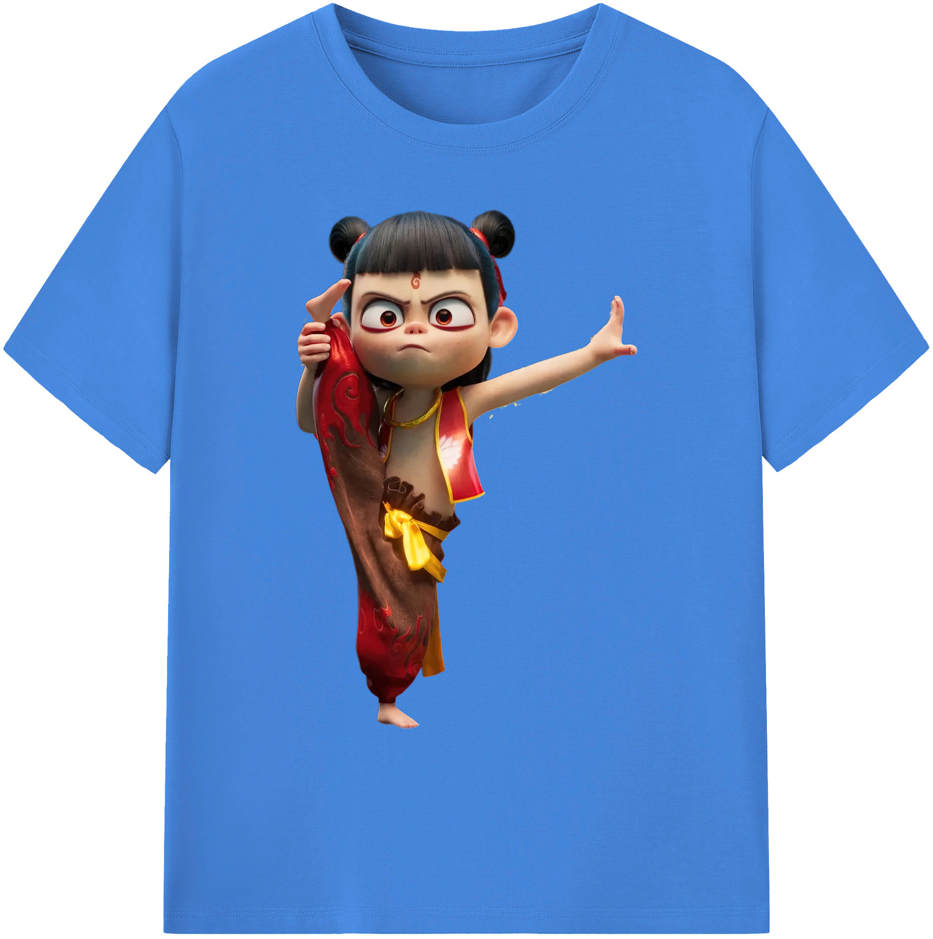 （画像用） Ne Zha 2 ナタ 魔童の大暴れ 綿100％ メンズ半袖Tシャツ｜肌触りやわらか＆通気性
