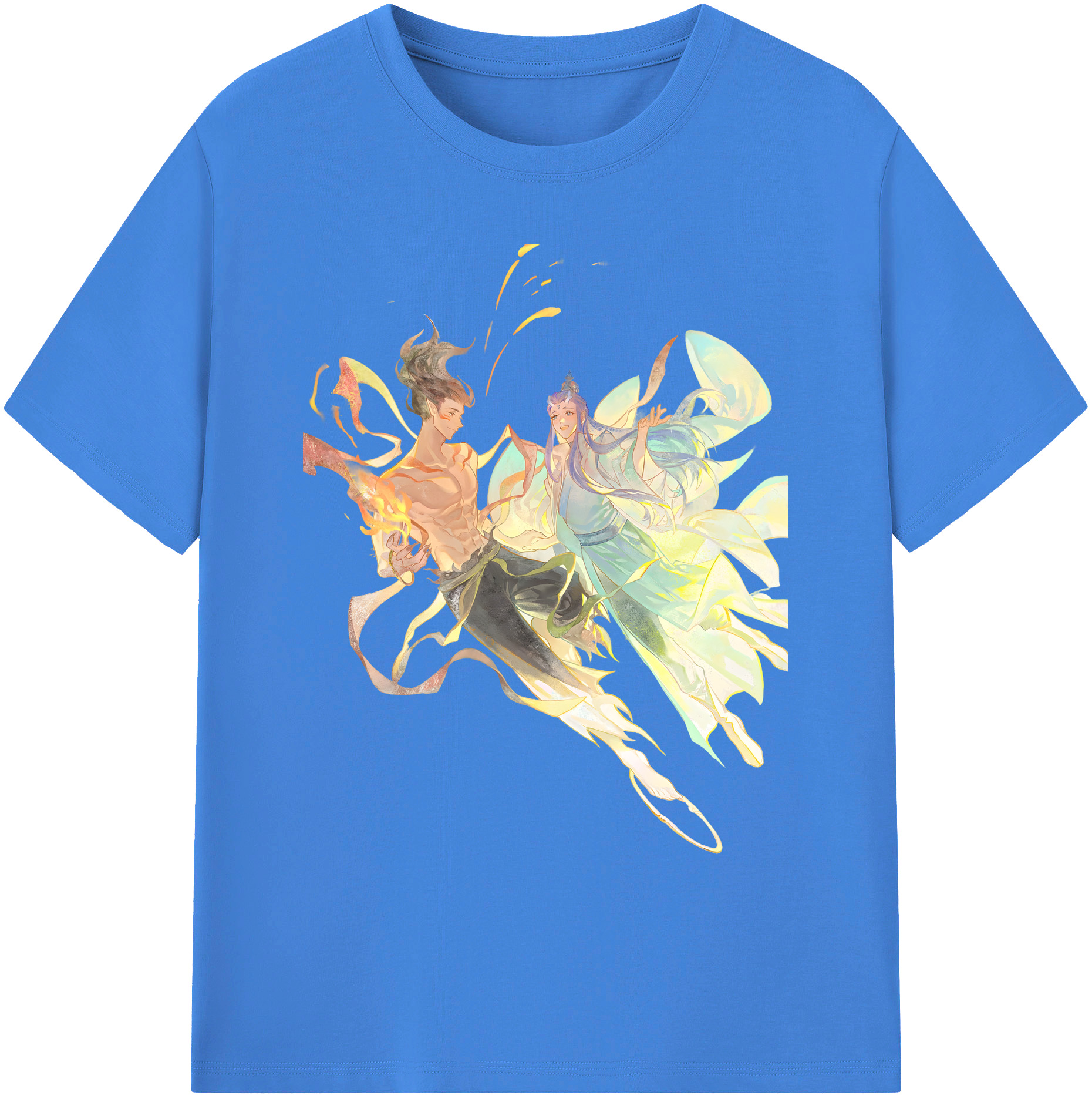 （画像用） Ne Zha 2 ナタ 魔童の大暴れ 綿100％ メンズ半袖Tシャツ｜肌触りやわらか＆通気性