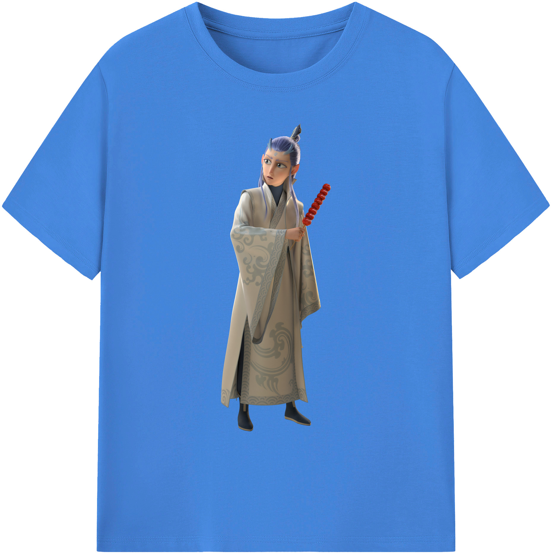 （画像用） Ne Zha 2 ナタ 魔童の大暴れ 綿100％ メンズ半袖Tシャツ｜肌触りやわらか＆通気性