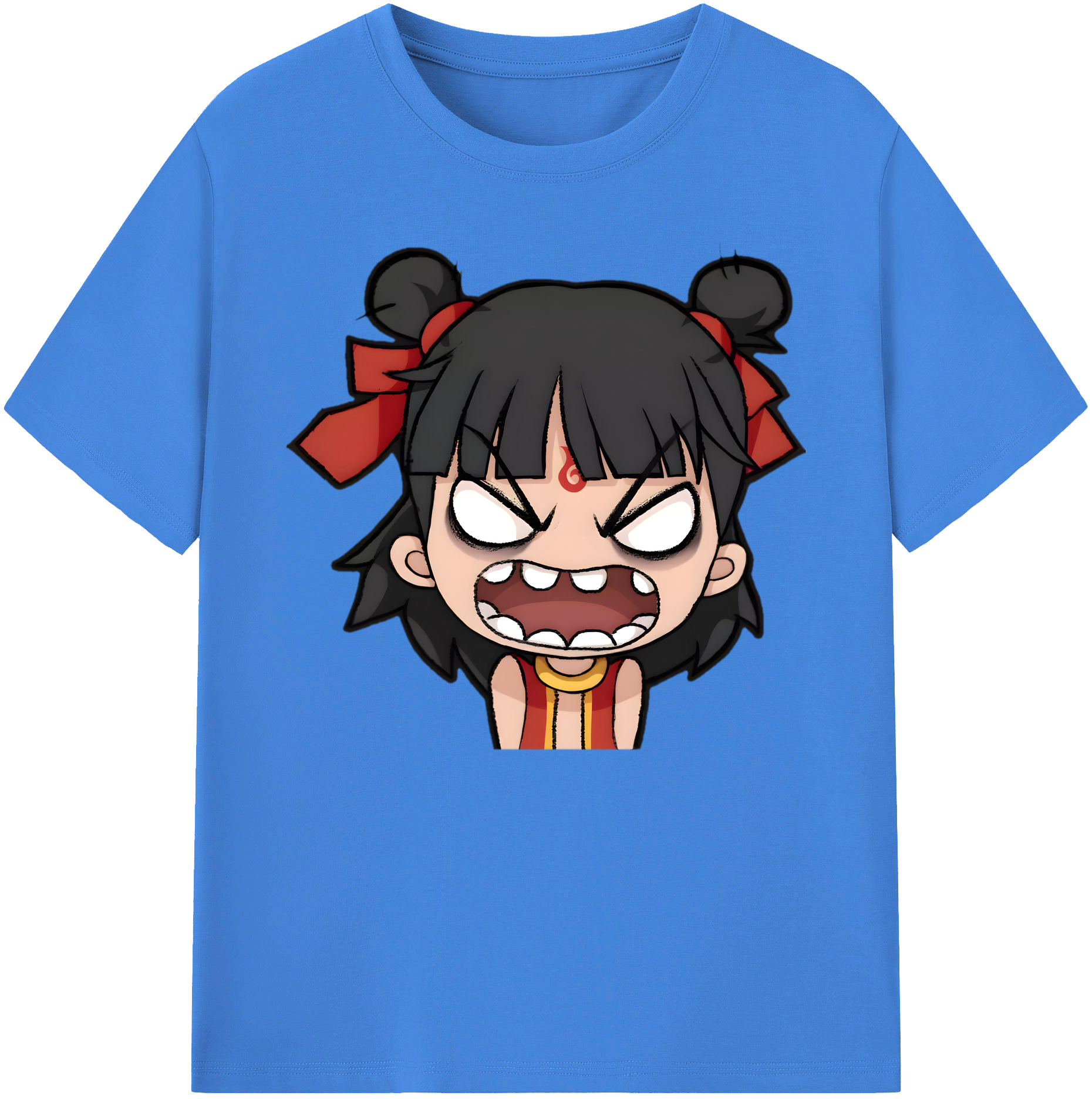 （画像用） Ne Zha 2 ナタ 魔童の大暴れ 綿100％ メンズ半袖Tシャツ｜肌触りやわらか＆通気性