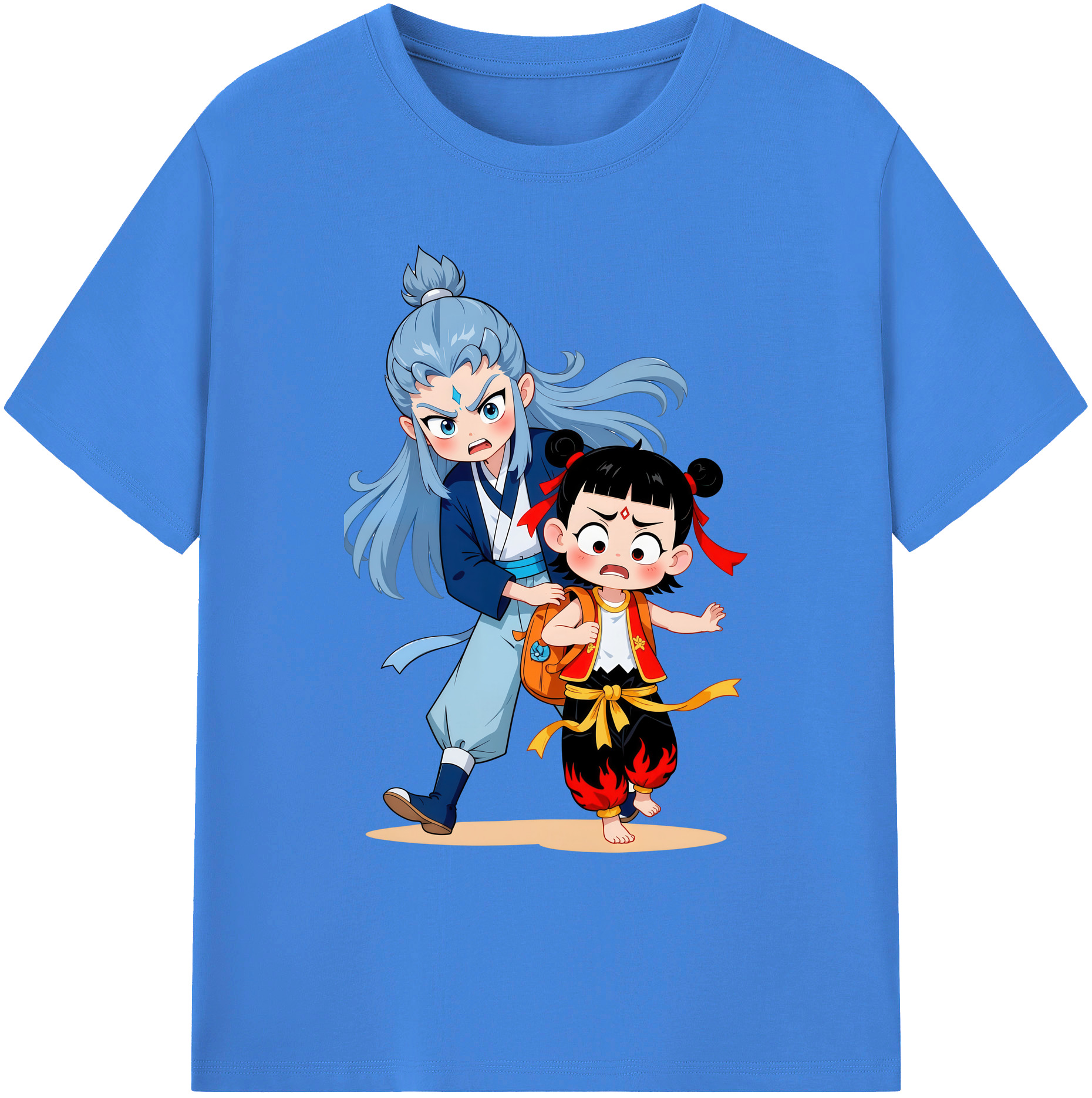 （画像用） Ne Zha 2 ナタ 魔童の大暴れ 綿100％ メンズ半袖Tシャツ｜肌触りやわらか＆通気性