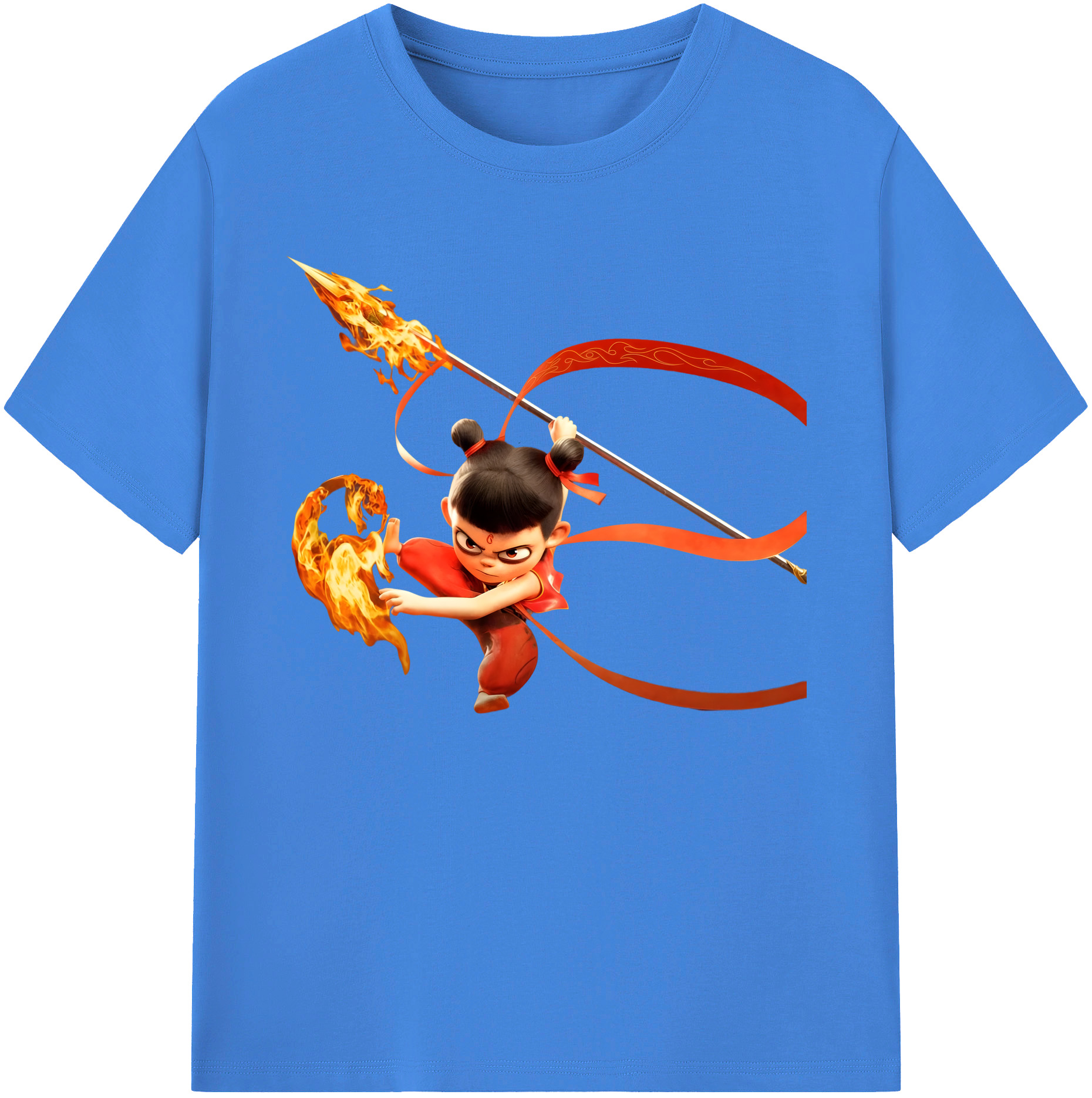（画像用） Ne Zha 2 ナタ 魔童の大暴れ 綿100％ メンズ半袖Tシャツ｜肌触りやわらか＆通気性