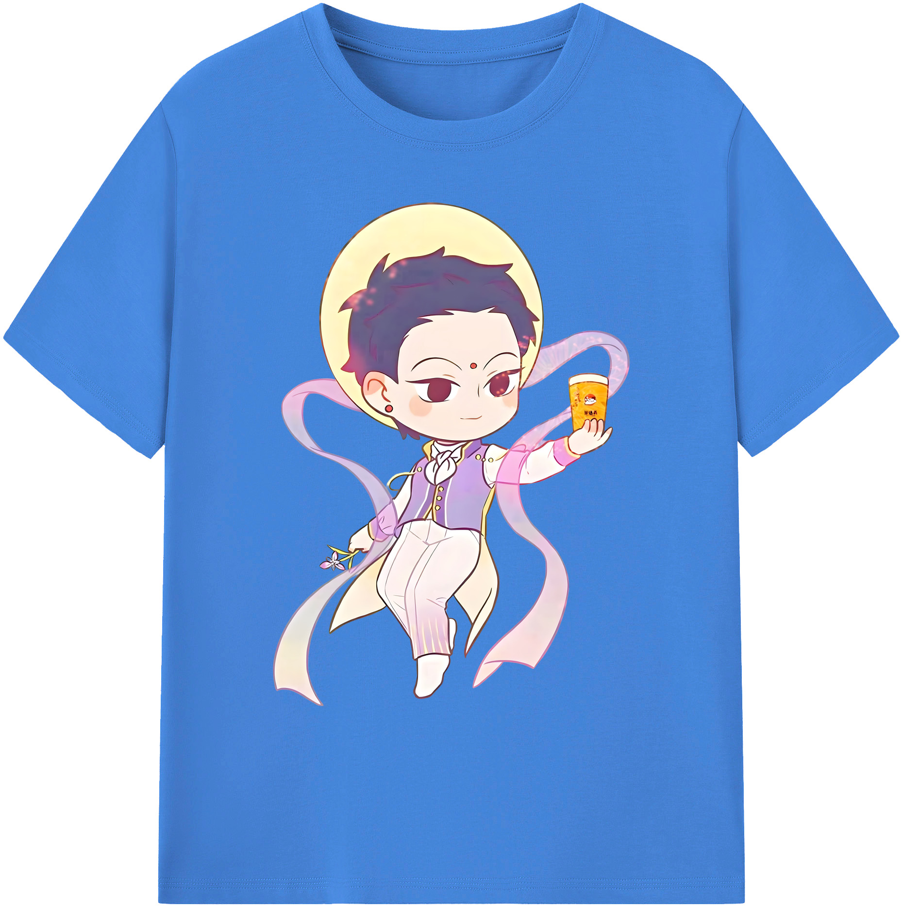 （画像用） Ne Zha 2 ナタ 魔童の大暴れ 綿100％ メンズ半袖Tシャツ｜肌触りやわらか＆通気性