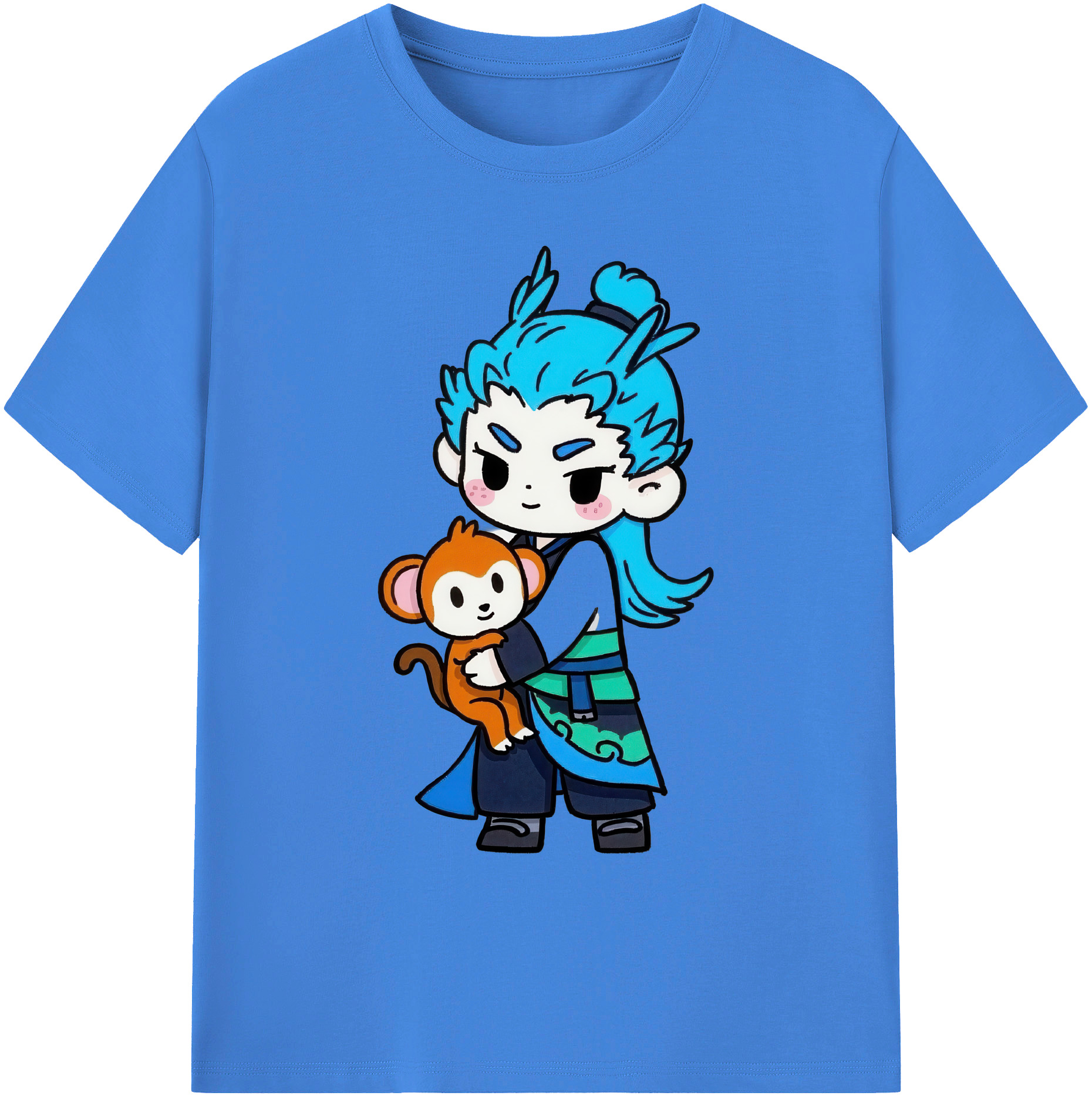 （画像用） Ne Zha 2 ナタ 魔童の大暴れ 綿100％ メンズ半袖Tシャツ｜肌触りやわらか＆通気性