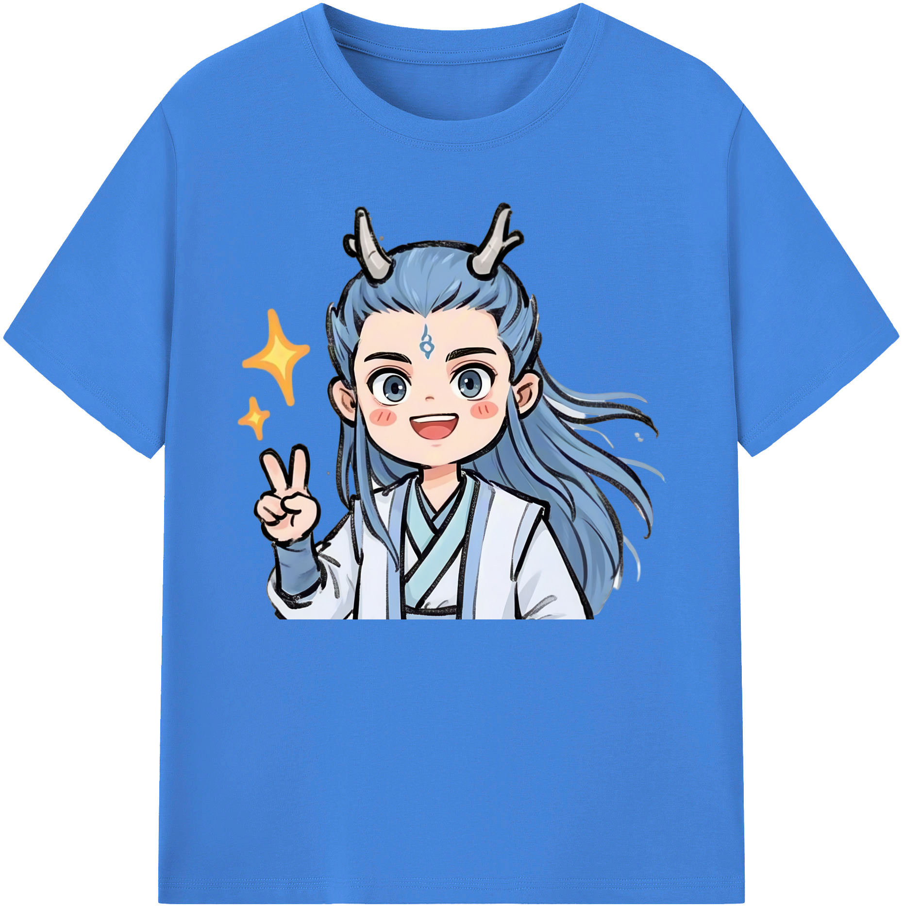 （画像用） Ne Zha 2 ナタ 魔童の大暴れ 綿100％ メンズ半袖Tシャツ｜肌触りやわらか＆通気性
