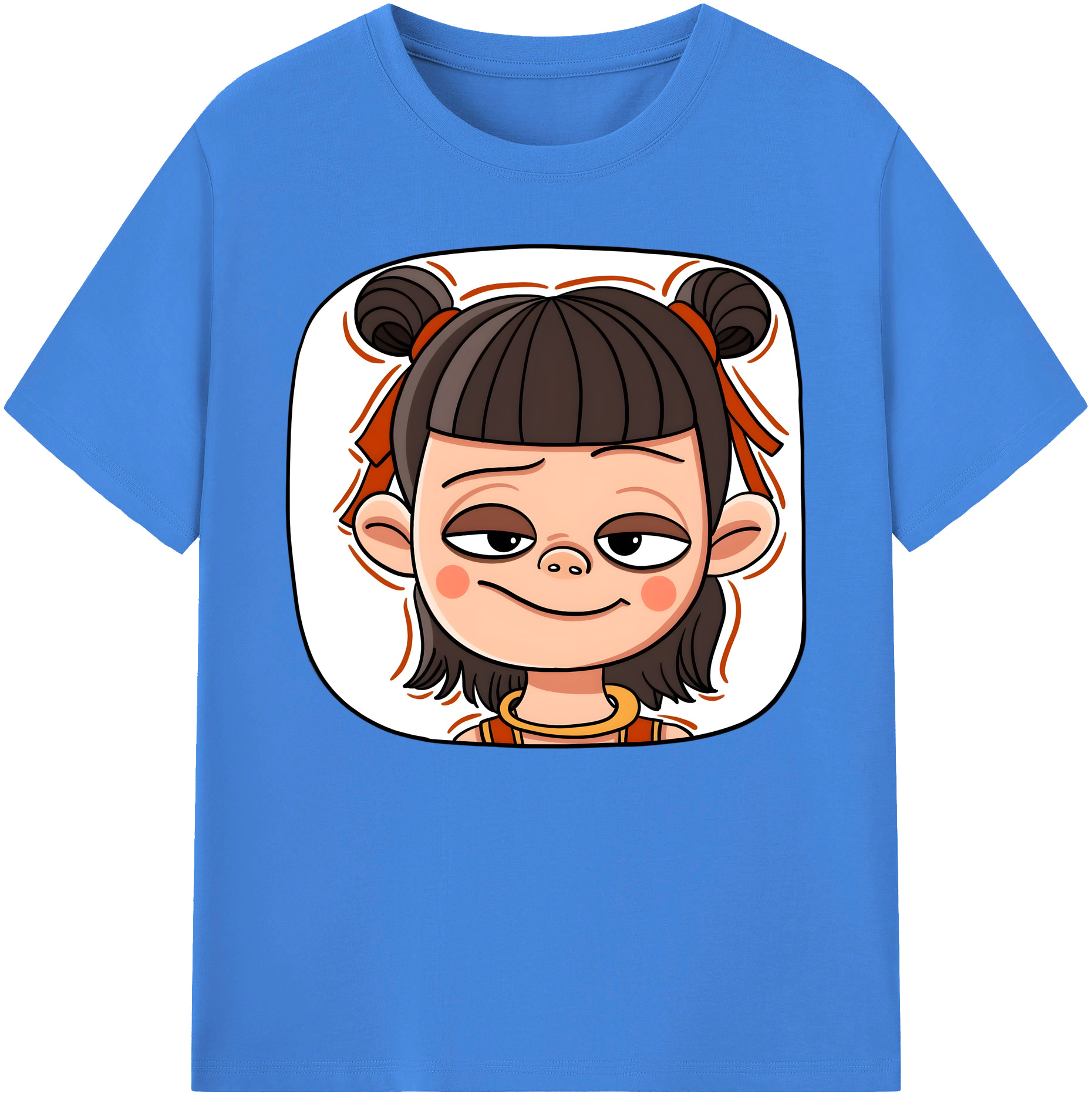 （画像用） Ne Zha 2 ナタ 魔童の大暴れ 綿100％ メンズ半袖Tシャツ｜肌触りやわらか＆通気性