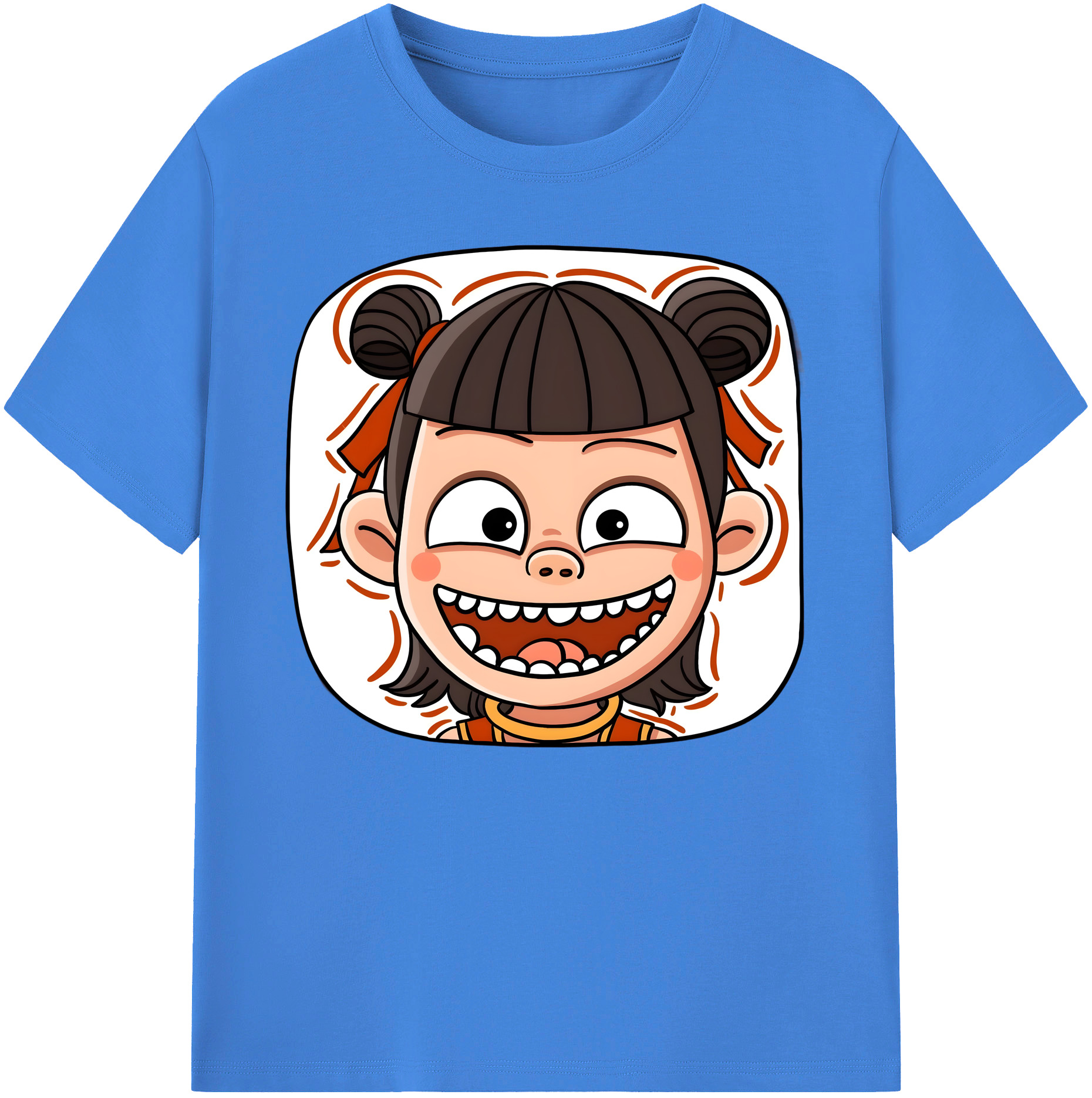 （画像用） Ne Zha 2 ナタ 魔童の大暴れ 綿100％ メンズ半袖Tシャツ｜肌触りやわらか＆通気性