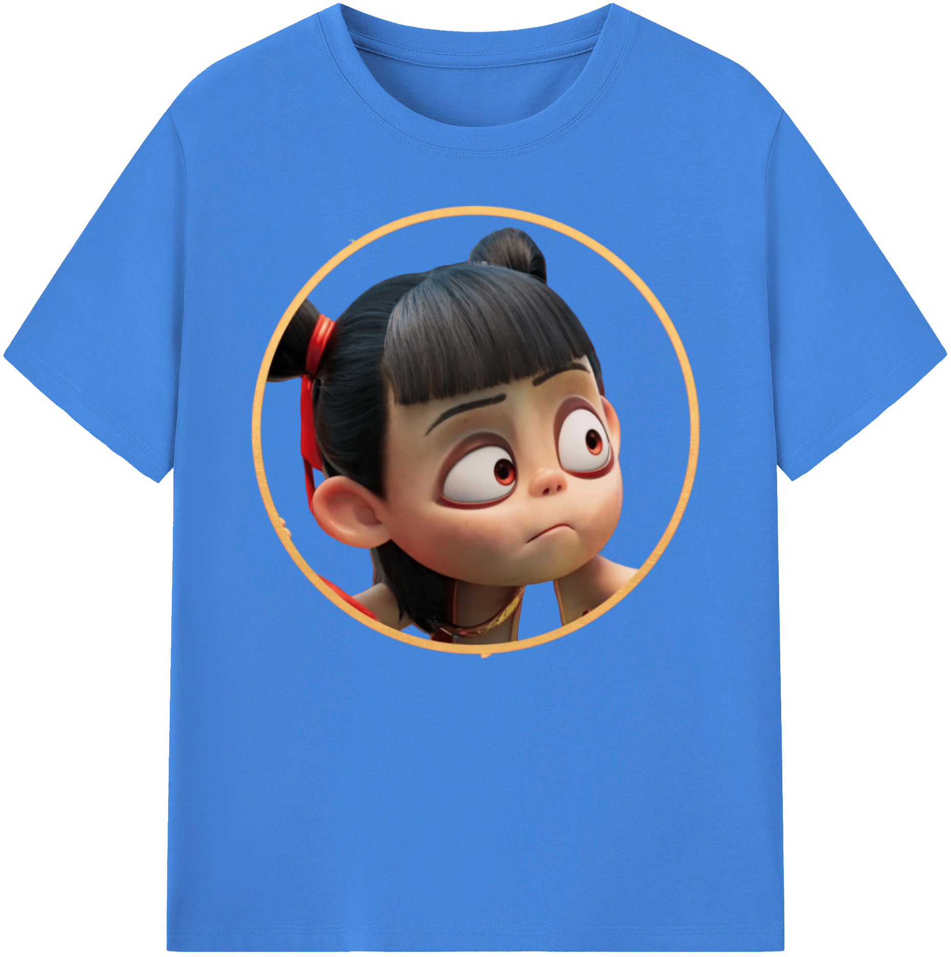 （画像用） Ne Zha 2 ナタ 魔童の大暴れ 綿100％ メンズ半袖Tシャツ｜肌触りやわらか＆通気性