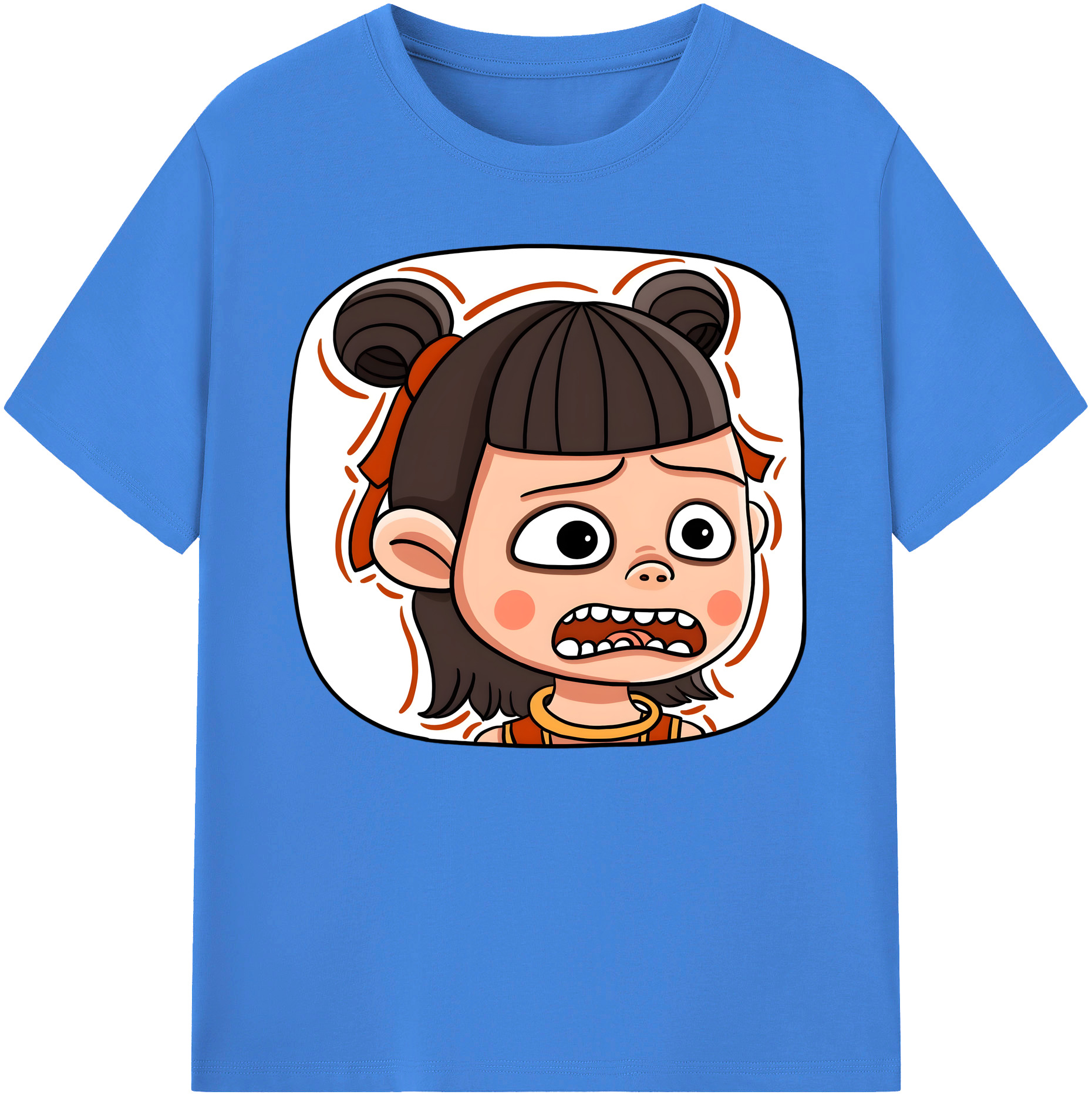 （画像用） Ne Zha 2 ナタ 魔童の大暴れ 綿100％ メンズ半袖Tシャツ｜肌触りやわらか＆通気性