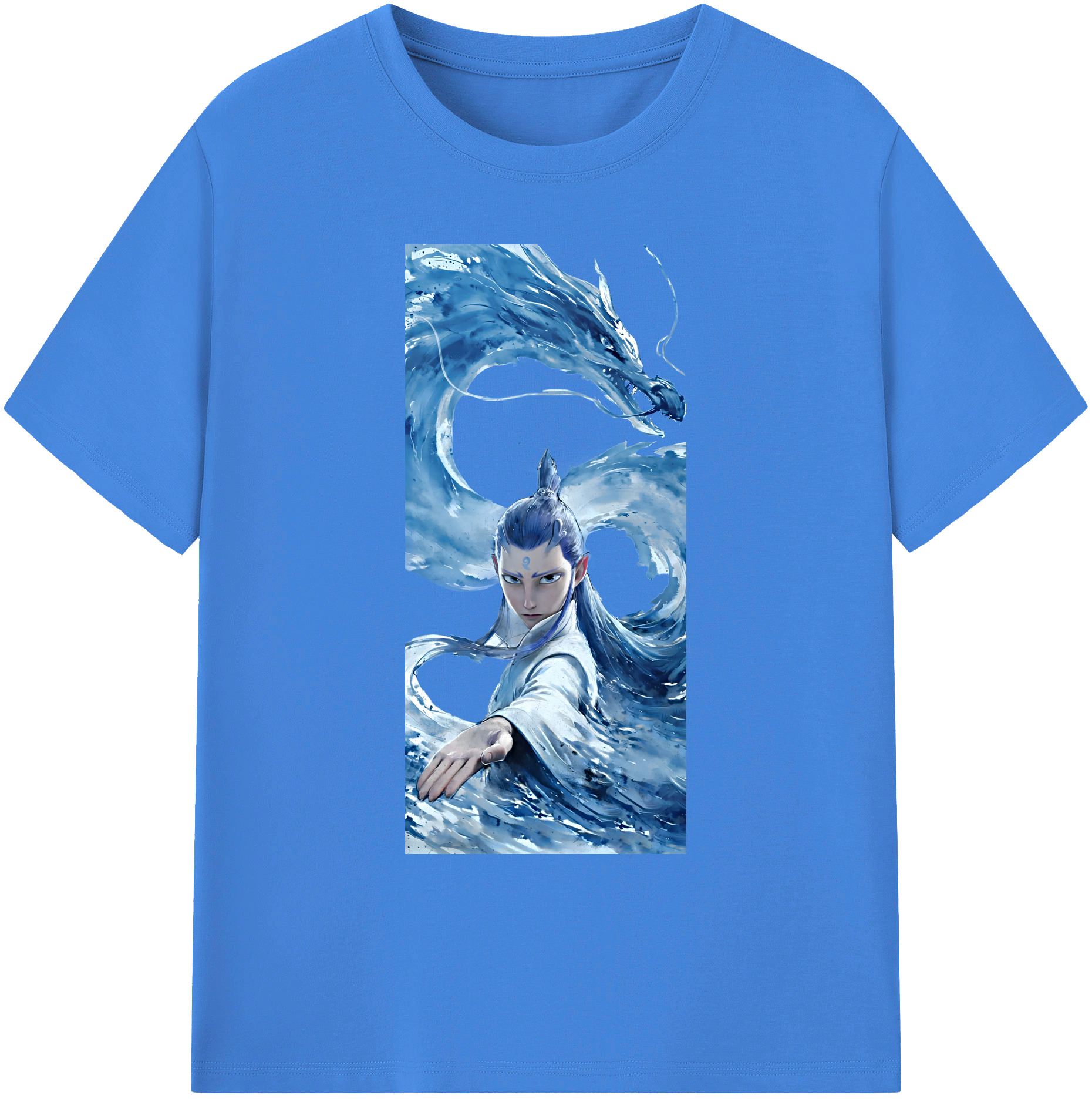 （画像用） Ne Zha 2 ナタ 魔童の大暴れ 綿100％ メンズ半袖Tシャツ｜肌触りやわらか＆通気性