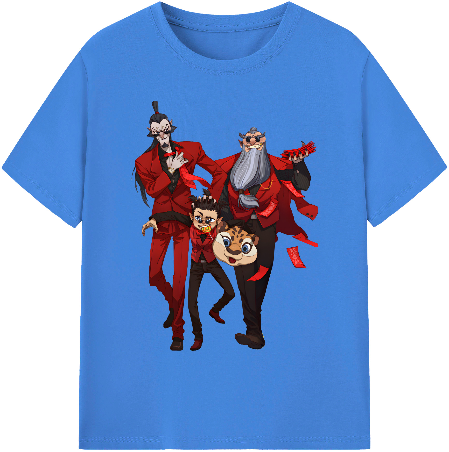 （画像用） Ne Zha 2 ナタ 魔童の大暴れ 綿100％ メンズ半袖Tシャツ｜肌触りやわらか＆通気性