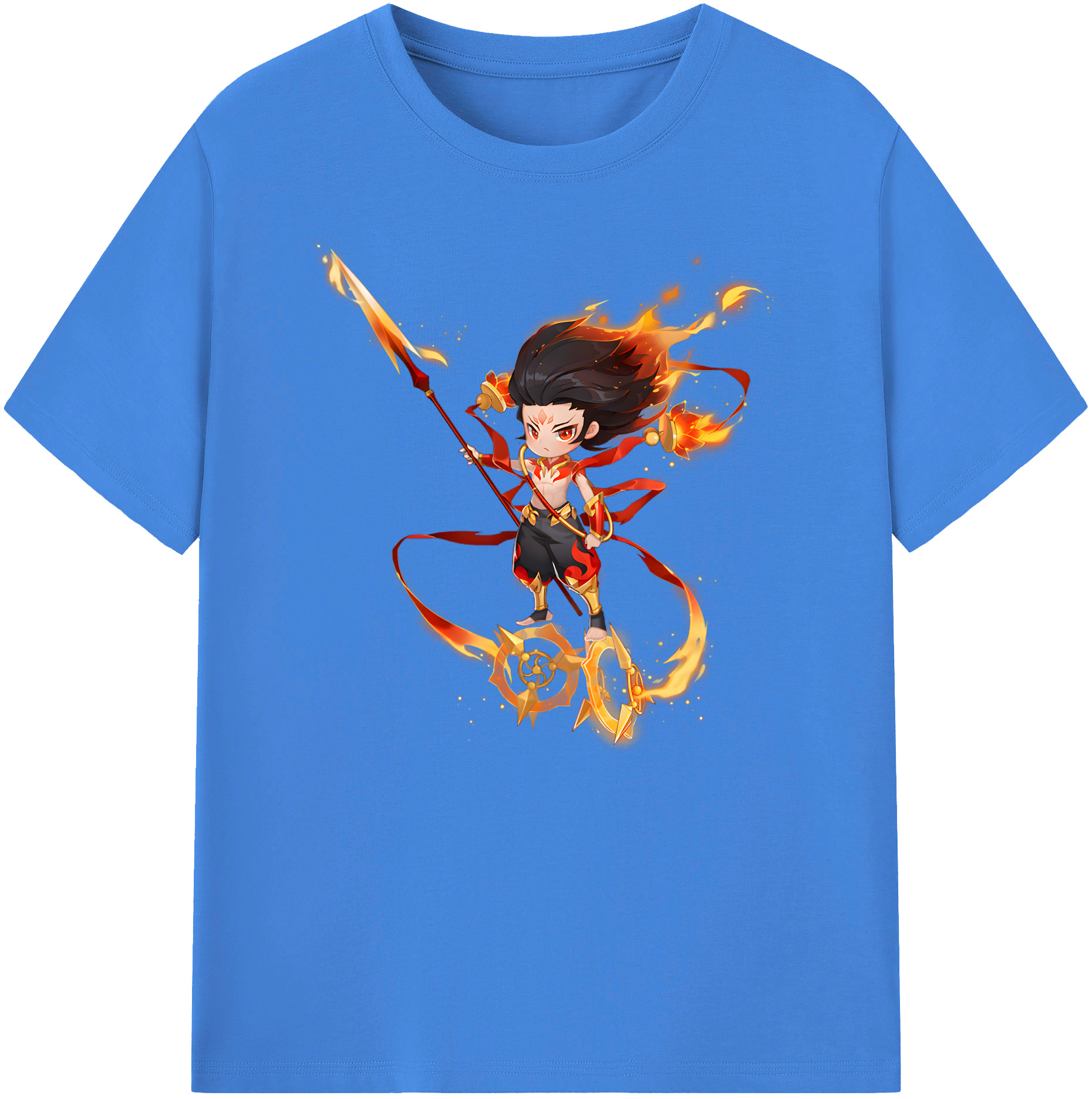 （画像用） Ne Zha 2 ナタ 魔童の大暴れ 綿100％ メンズ半袖Tシャツ｜肌触りやわらか＆通気性