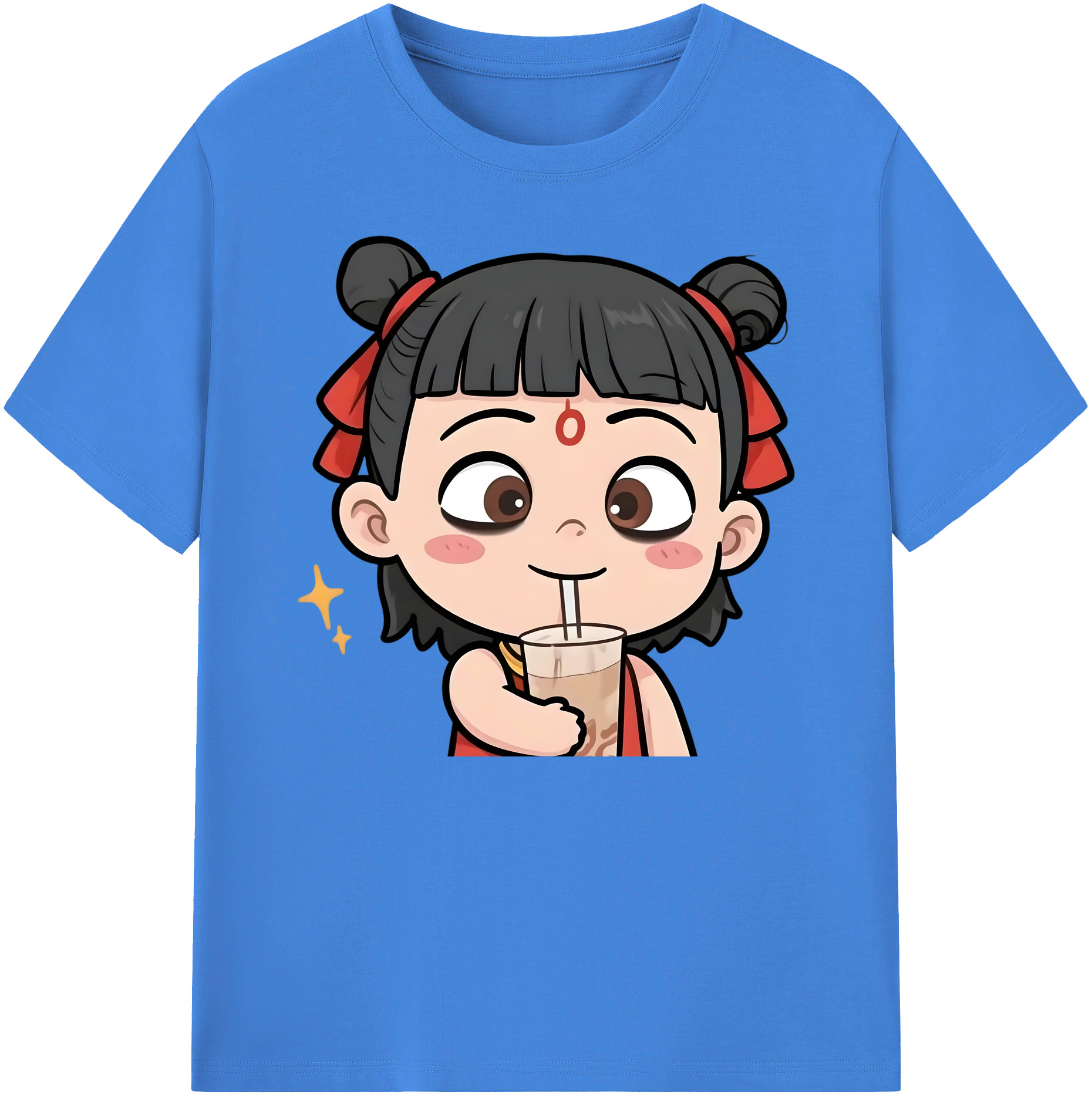 （画像用） Ne Zha 2 ナタ 魔童の大暴れ 綿100％ メンズ半袖Tシャツ｜肌触りやわらか＆通気性