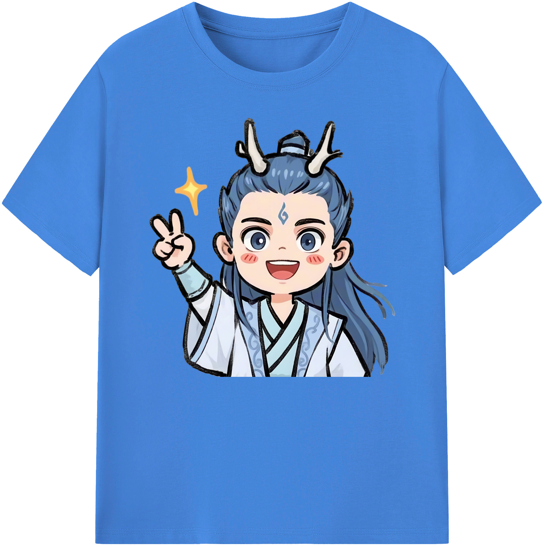 （画像用） Ne Zha 2 ナタ 魔童の大暴れ 綿100％ メンズ半袖Tシャツ｜肌触りやわらか＆通気性