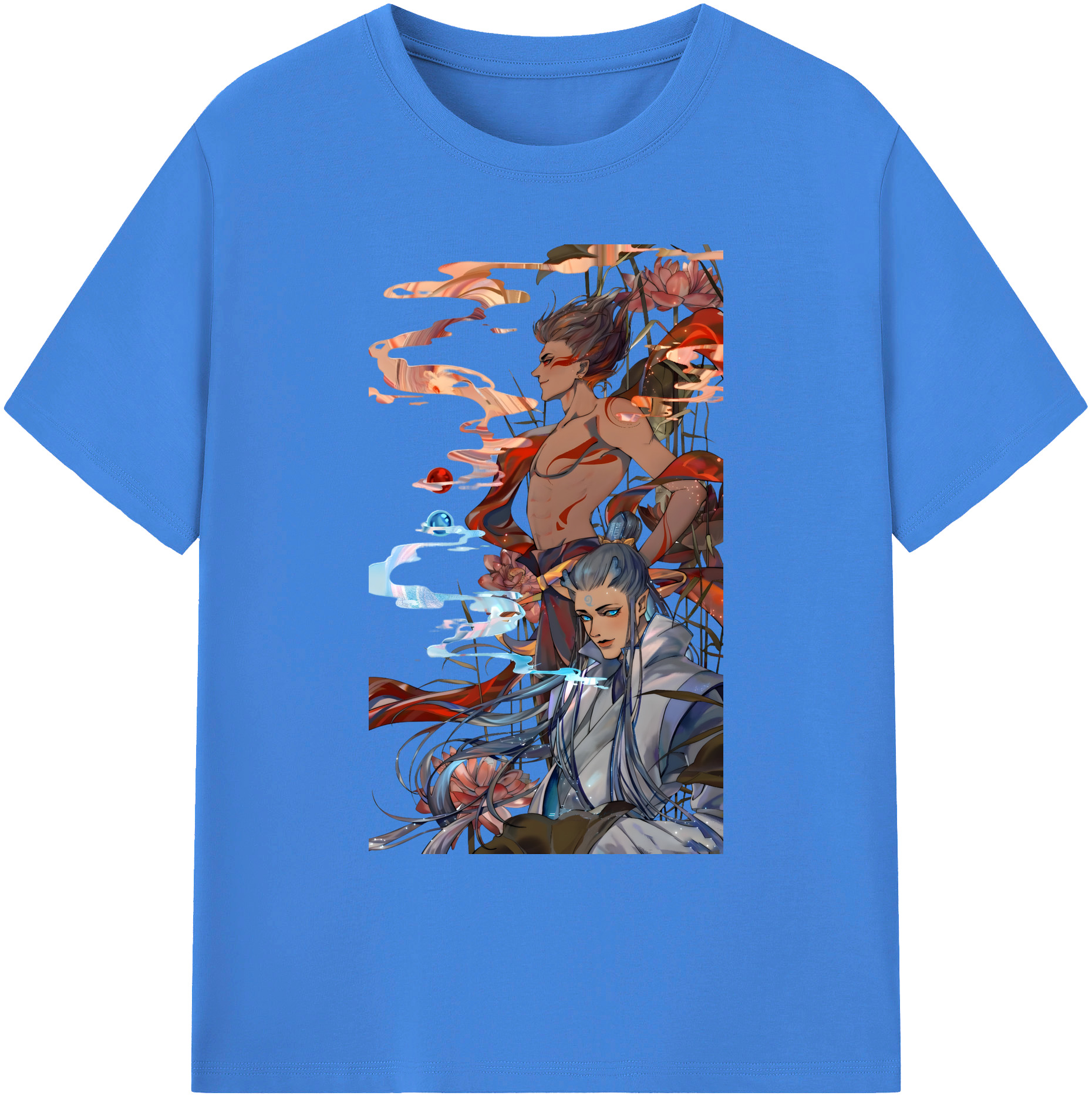 （画像用） Ne Zha 2 ナタ 魔童の大暴れ 綿100％ メンズ半袖Tシャツ｜肌触りやわらか＆通気性